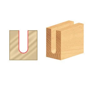 46376-K Spiral Up-Cut Ball Nose Double Flute Router Bit 1/8"R 1"CH 1/4"D 1/4"SH 2-1/2"OL - Image 2