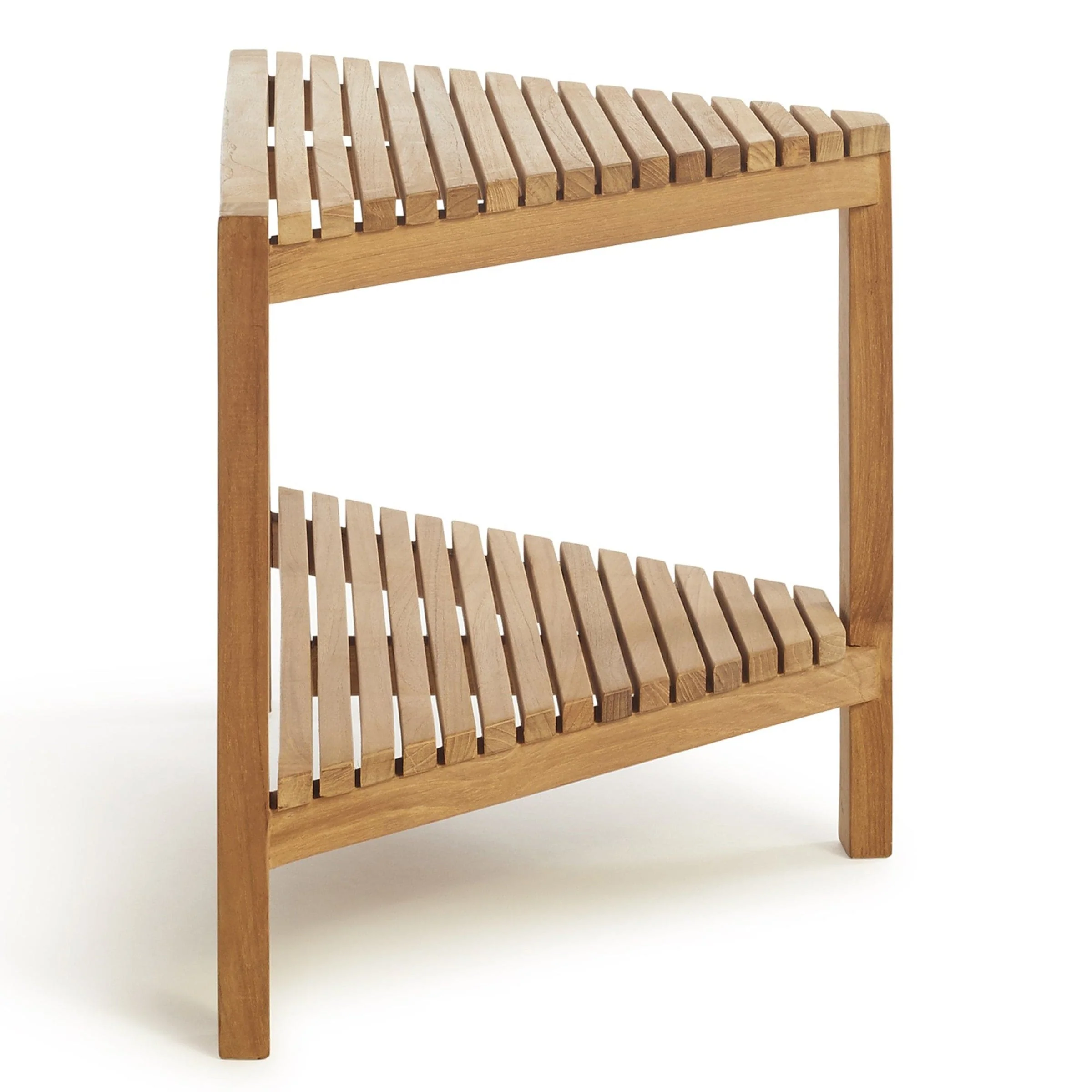 Fiji Corner Shower Bench 31" (80 cm) with Shelf - Image 2