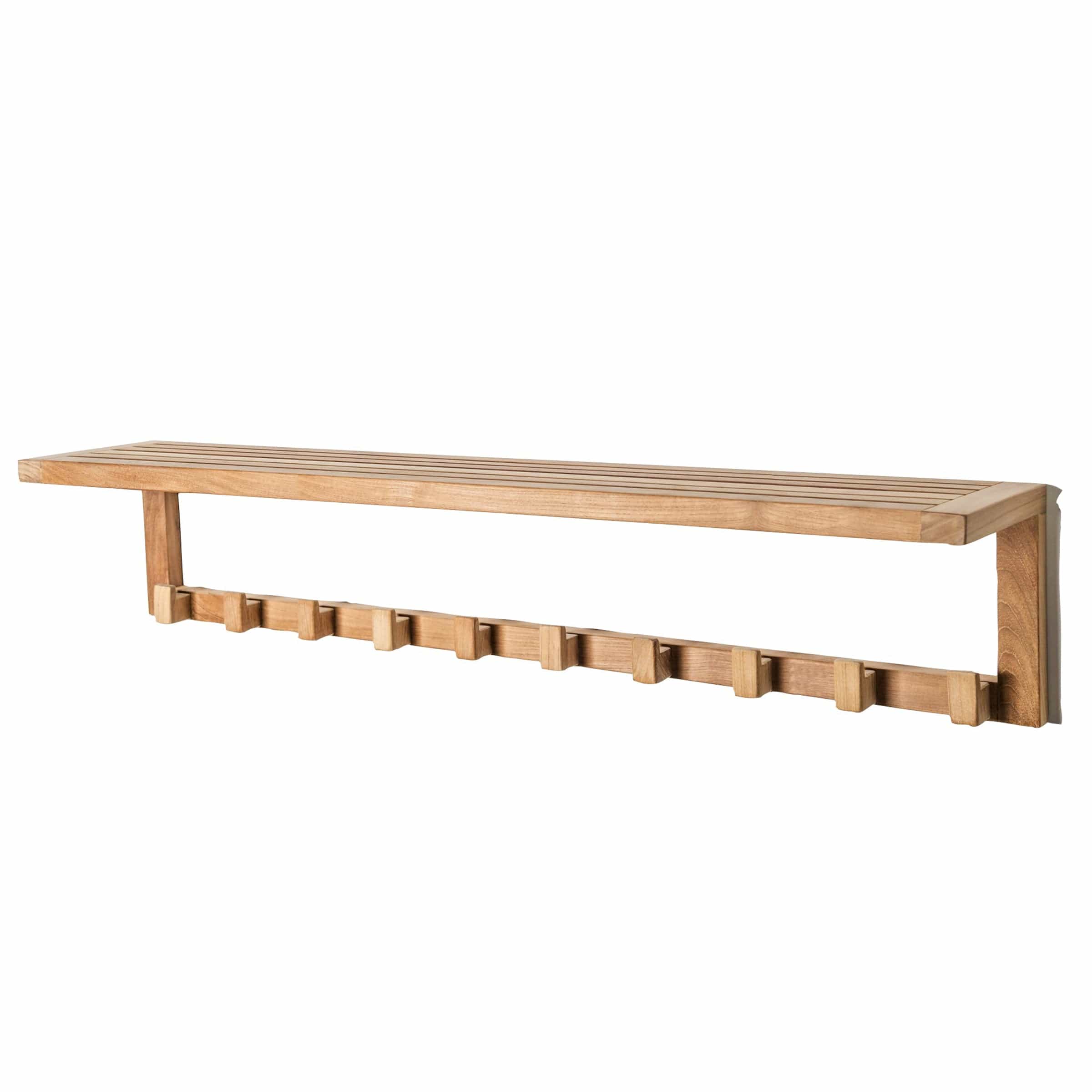 Wall Shelf with 10 Hooks