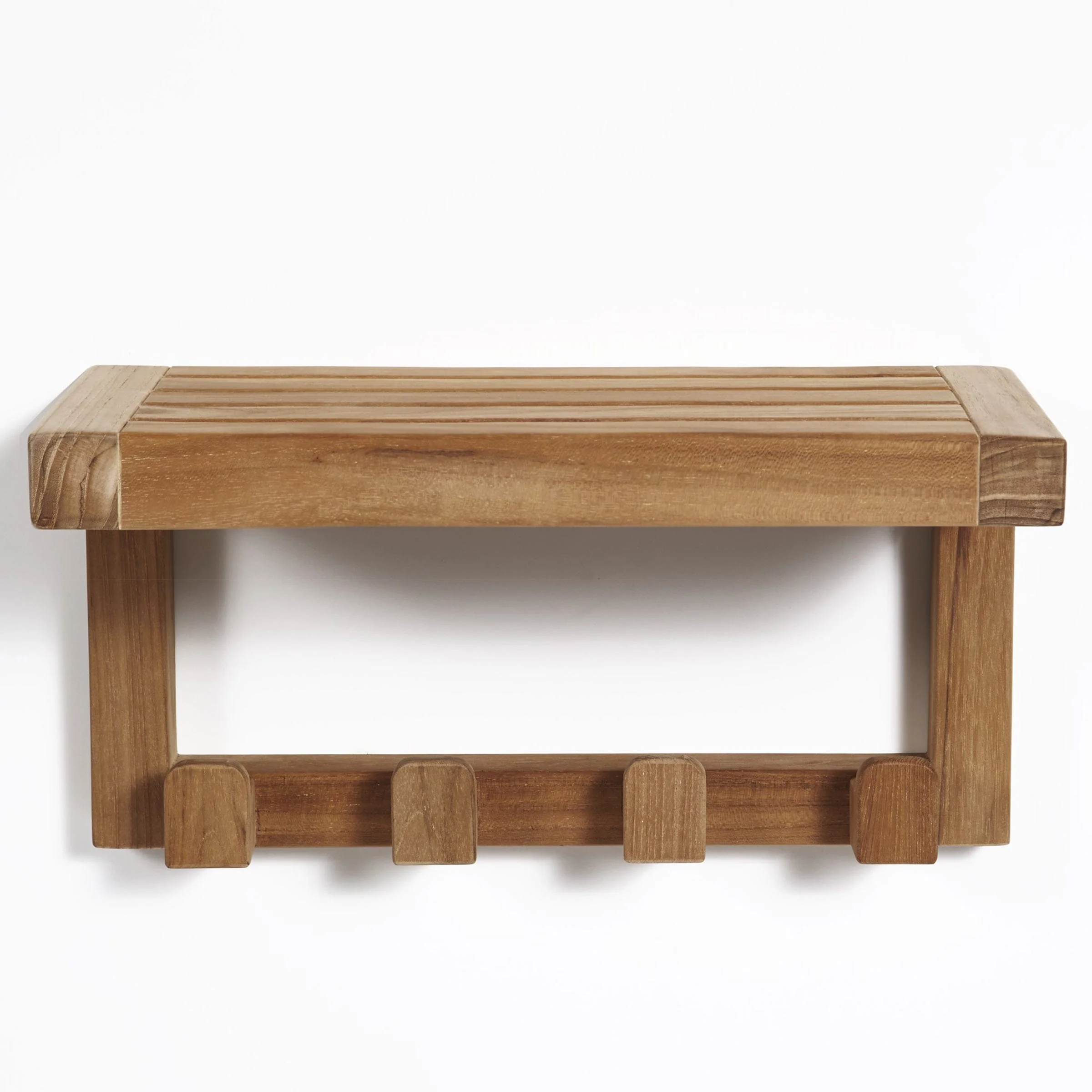 Wall Shelf with 4 Hooks - Image 2