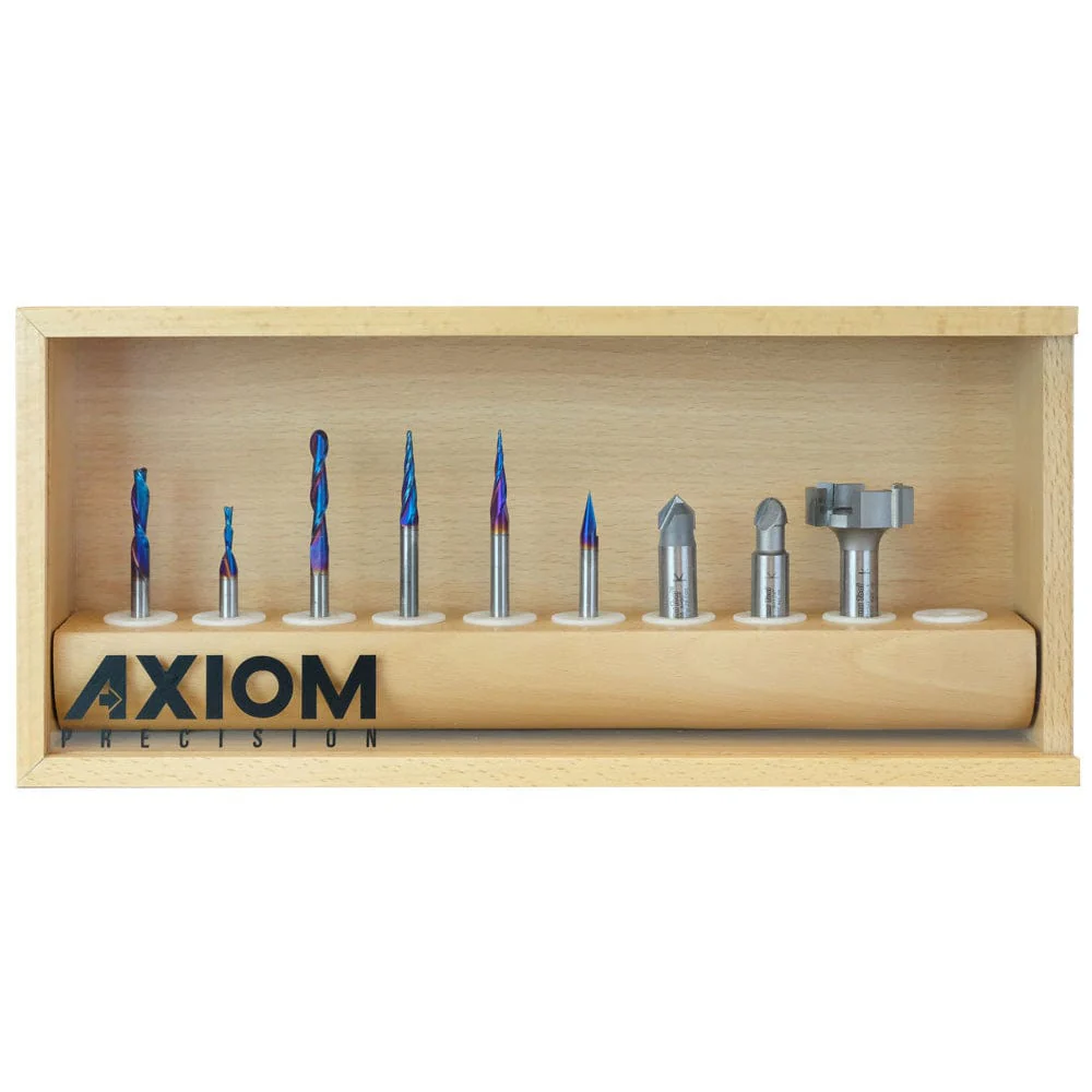 9-piece Spektra CNC Bit Set for Axiom AutoRouter by Amana Tool - Image 3