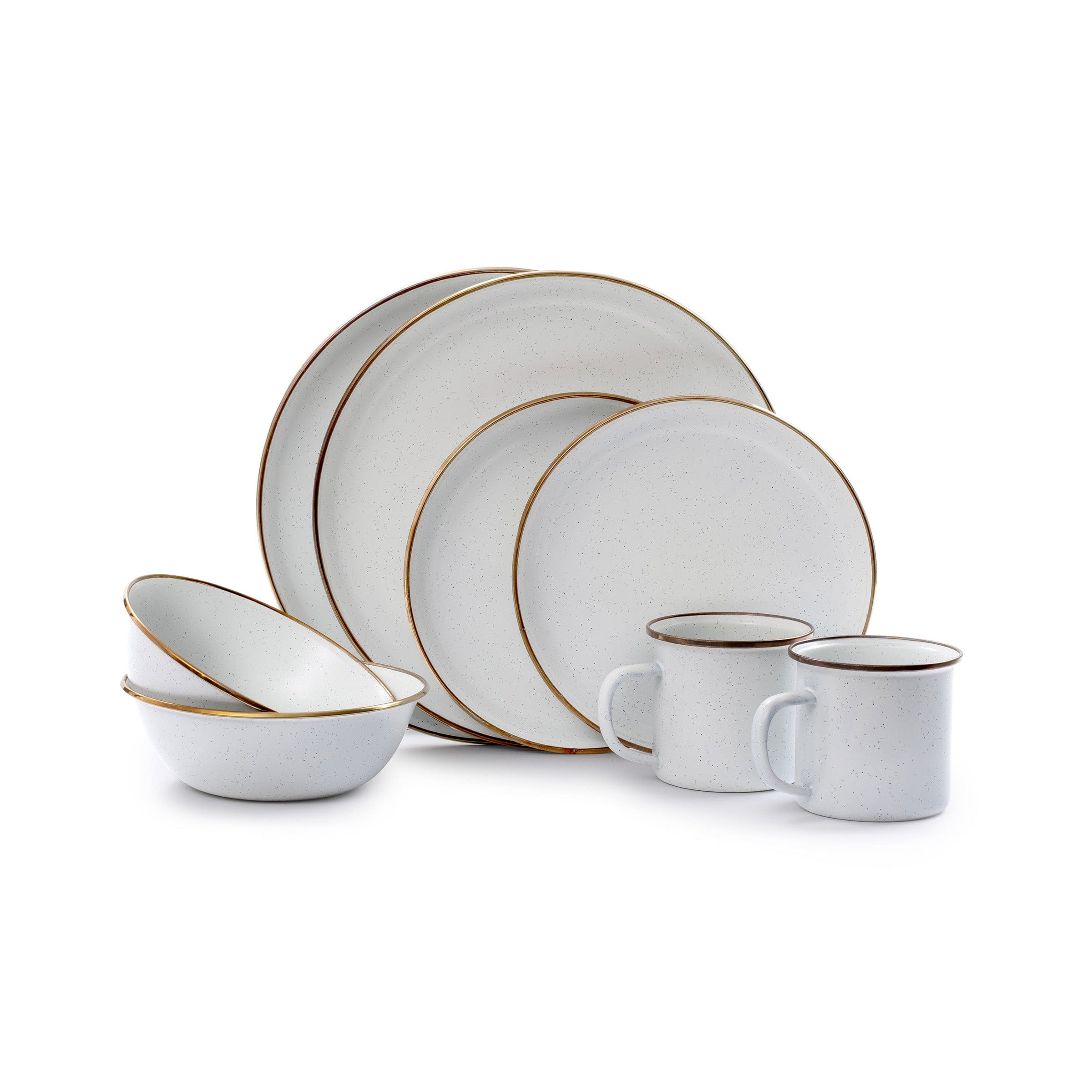 Enamel Bowl Set Eggshell Indoor/Outdoor - Image 5