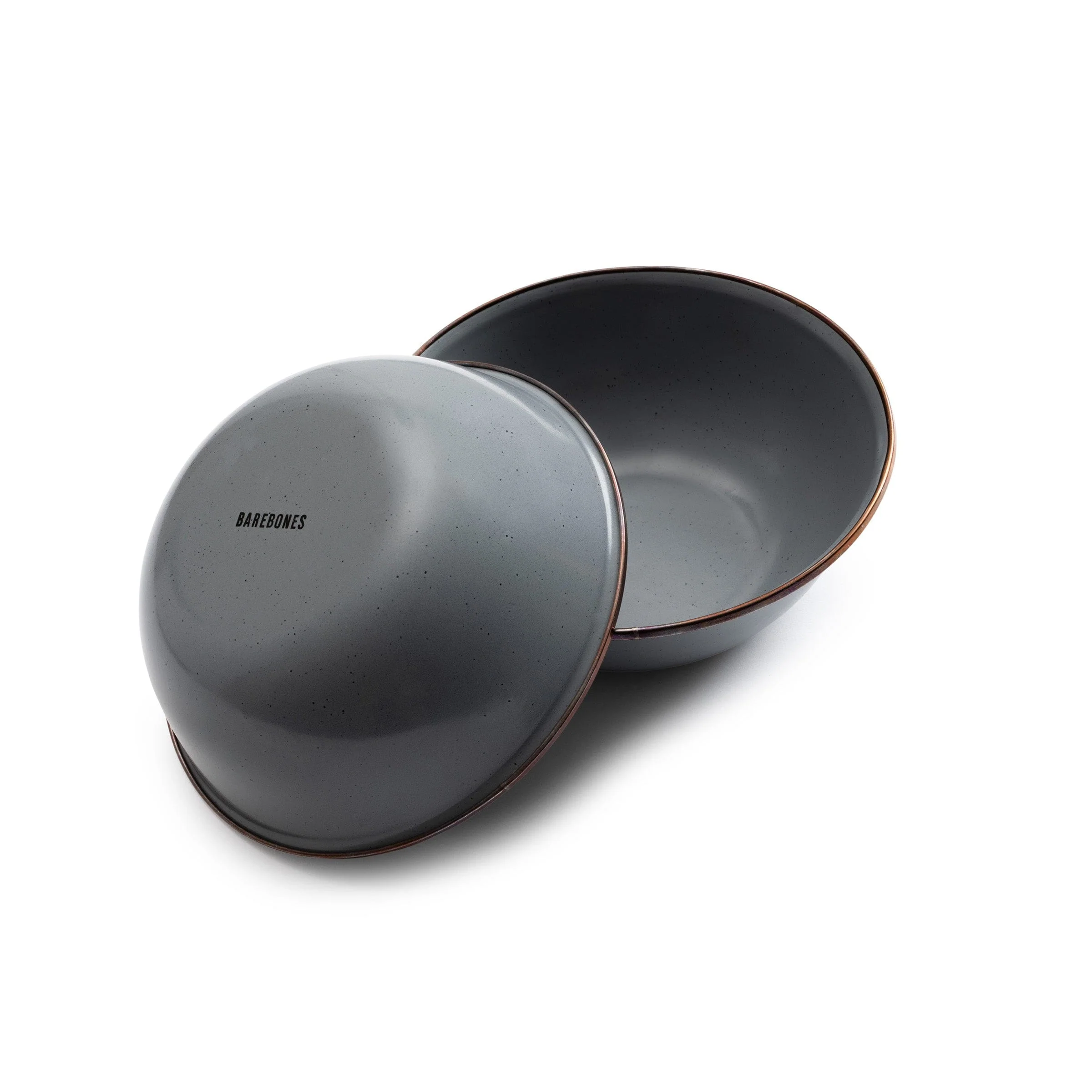 Enamel Bowl Set Slate Gray Indoor/Outdoor - Image 2