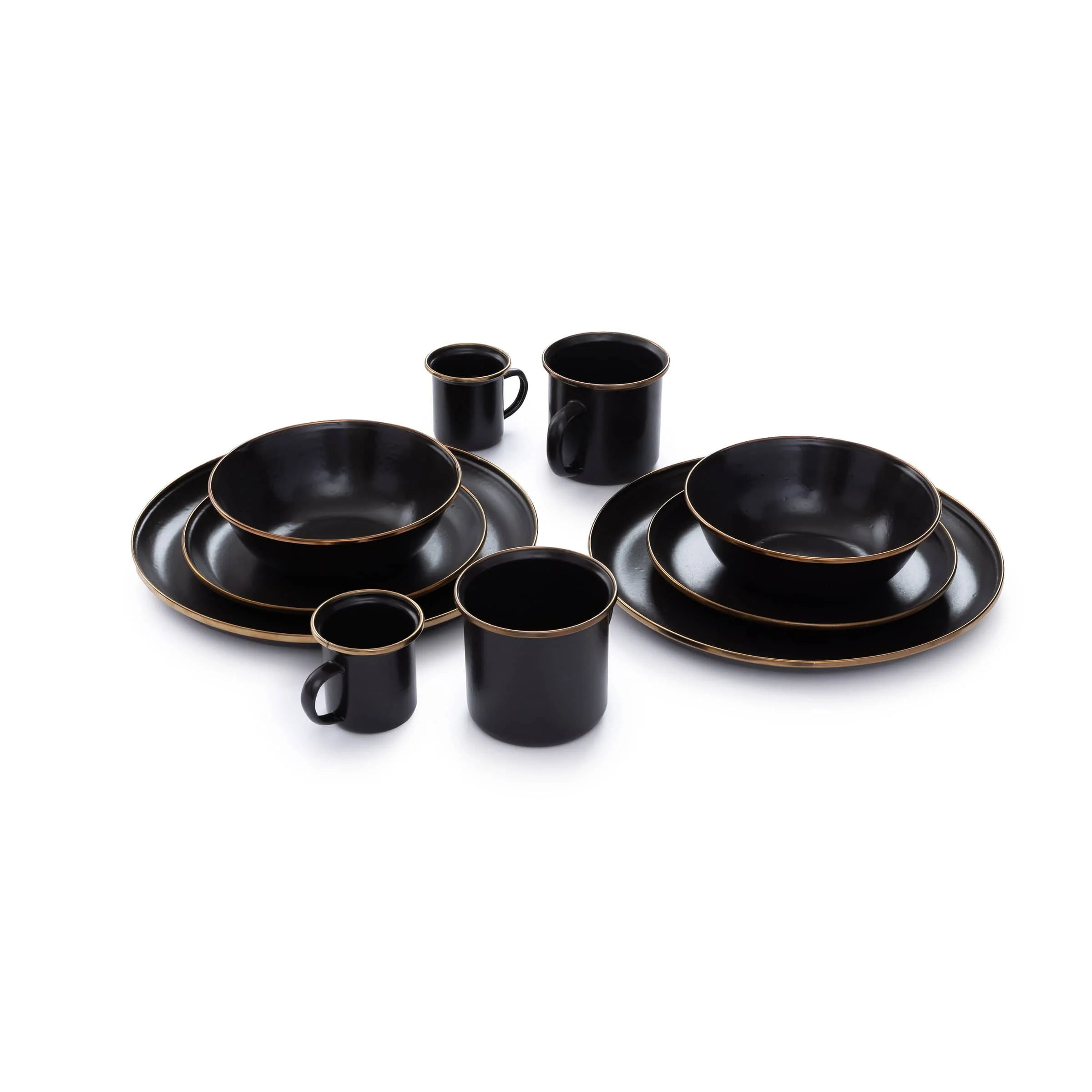 Enamel Cup Set Charcoal Indoor/Outdoor - Image 4