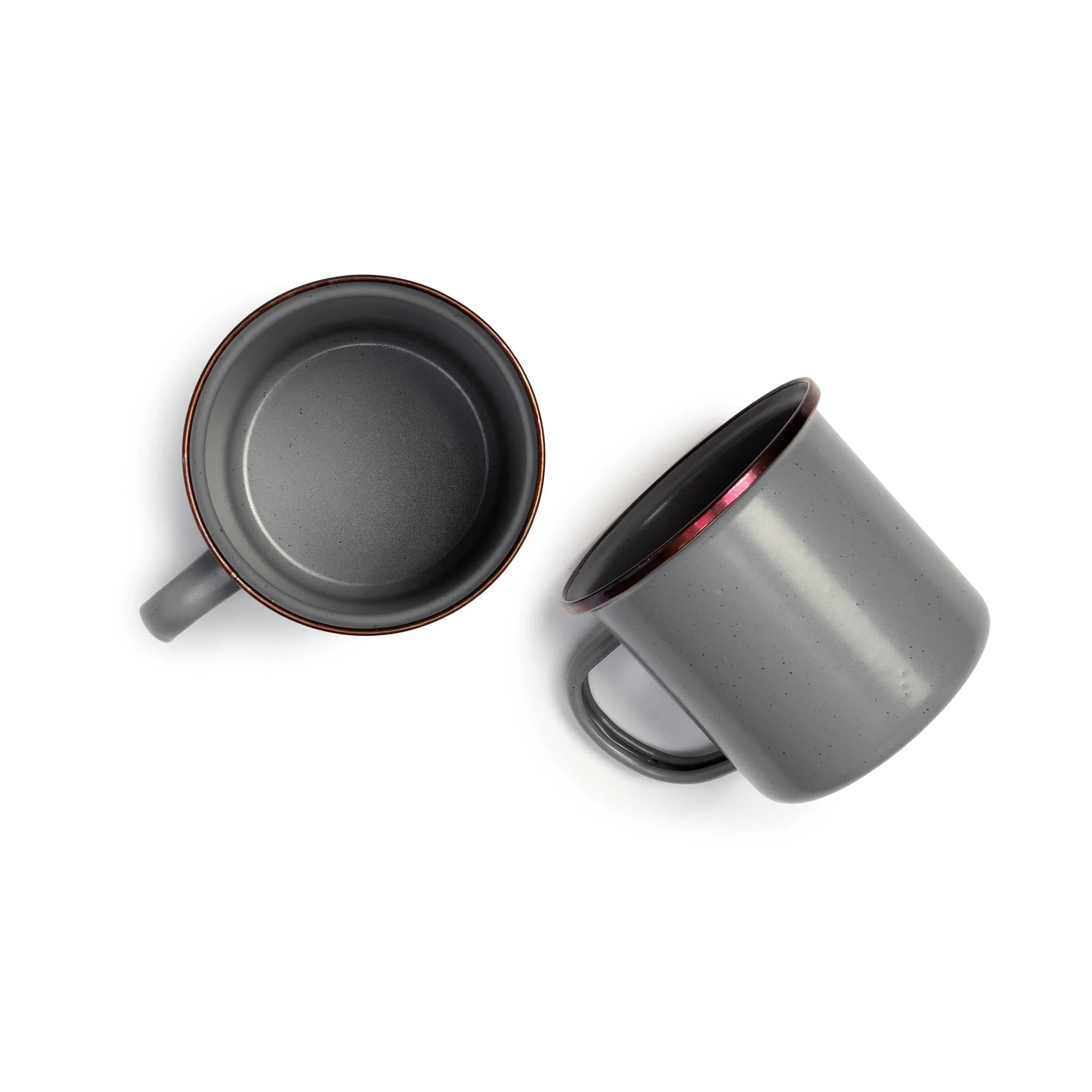 Enamel Cup Set Slate Gray Indoor/Outdoor - Image 2