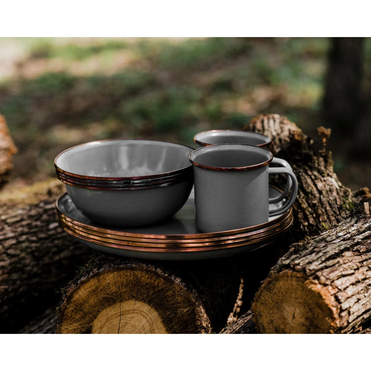 Enamel Cup Set Slate Gray Indoor/Outdoor - Image 7