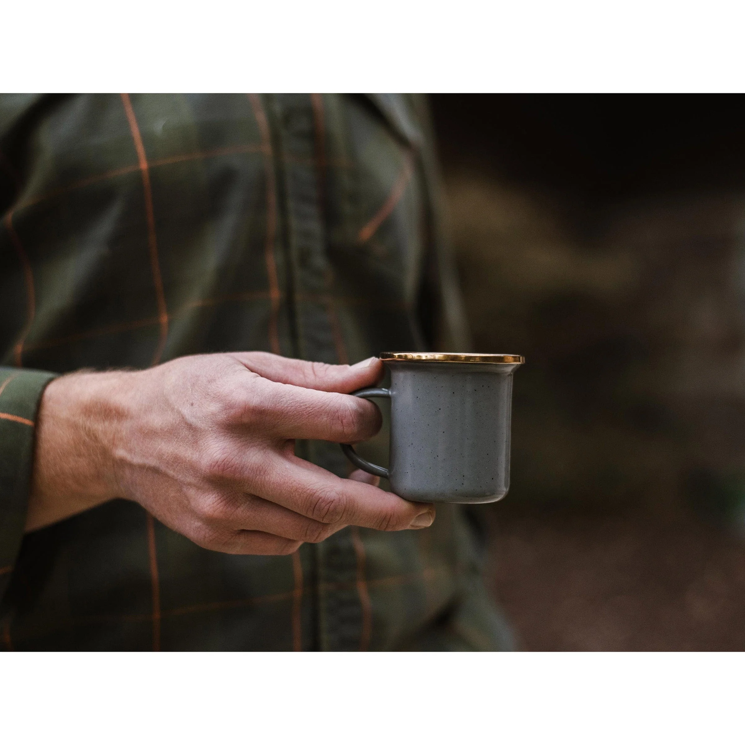 Enamel Espresso Cup Set Slate Gray Indoor/Outdoor - Image 4