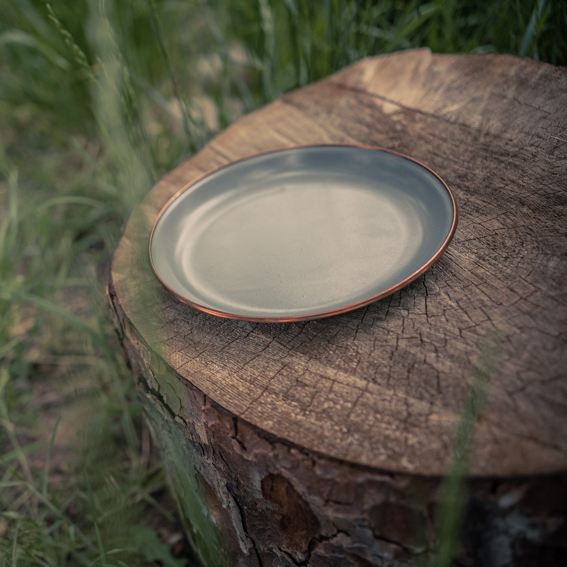 Enamel Salad Plate Set Slate Gray Indoor/Outdoor - Image 5