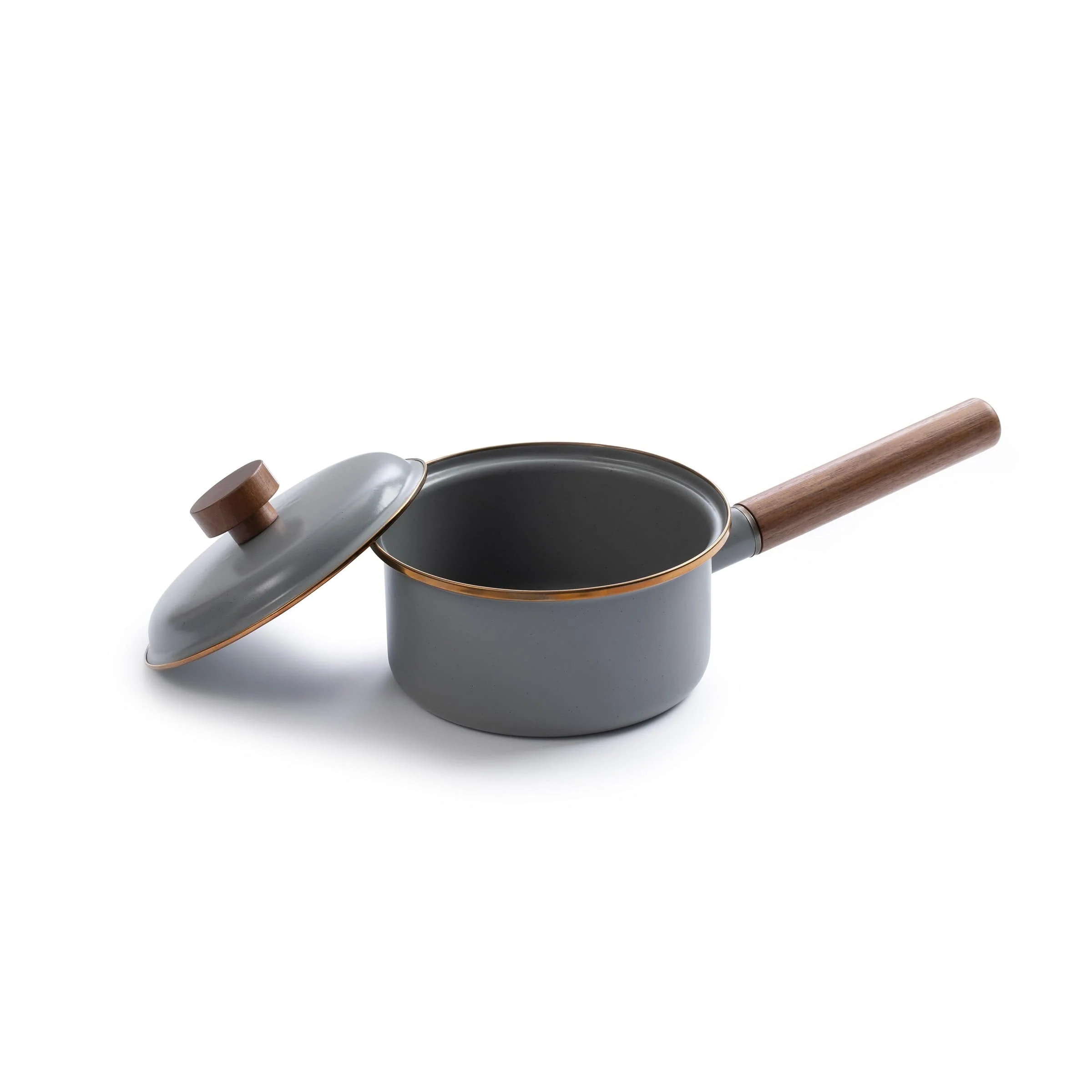 Enamel Saucepan Slate Gray Indoor/Outdoor - Image 2