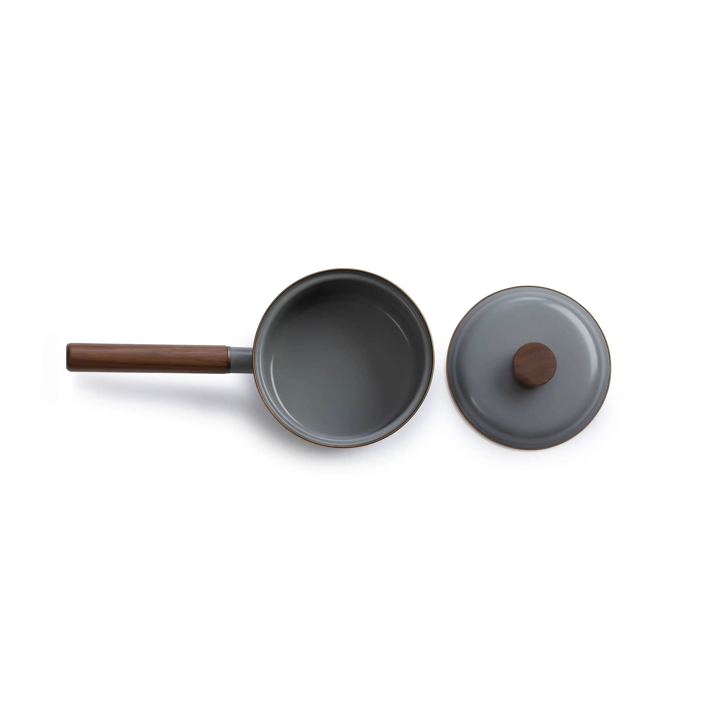 Enamel Saucepan Slate Gray Indoor/Outdoor - Image 3