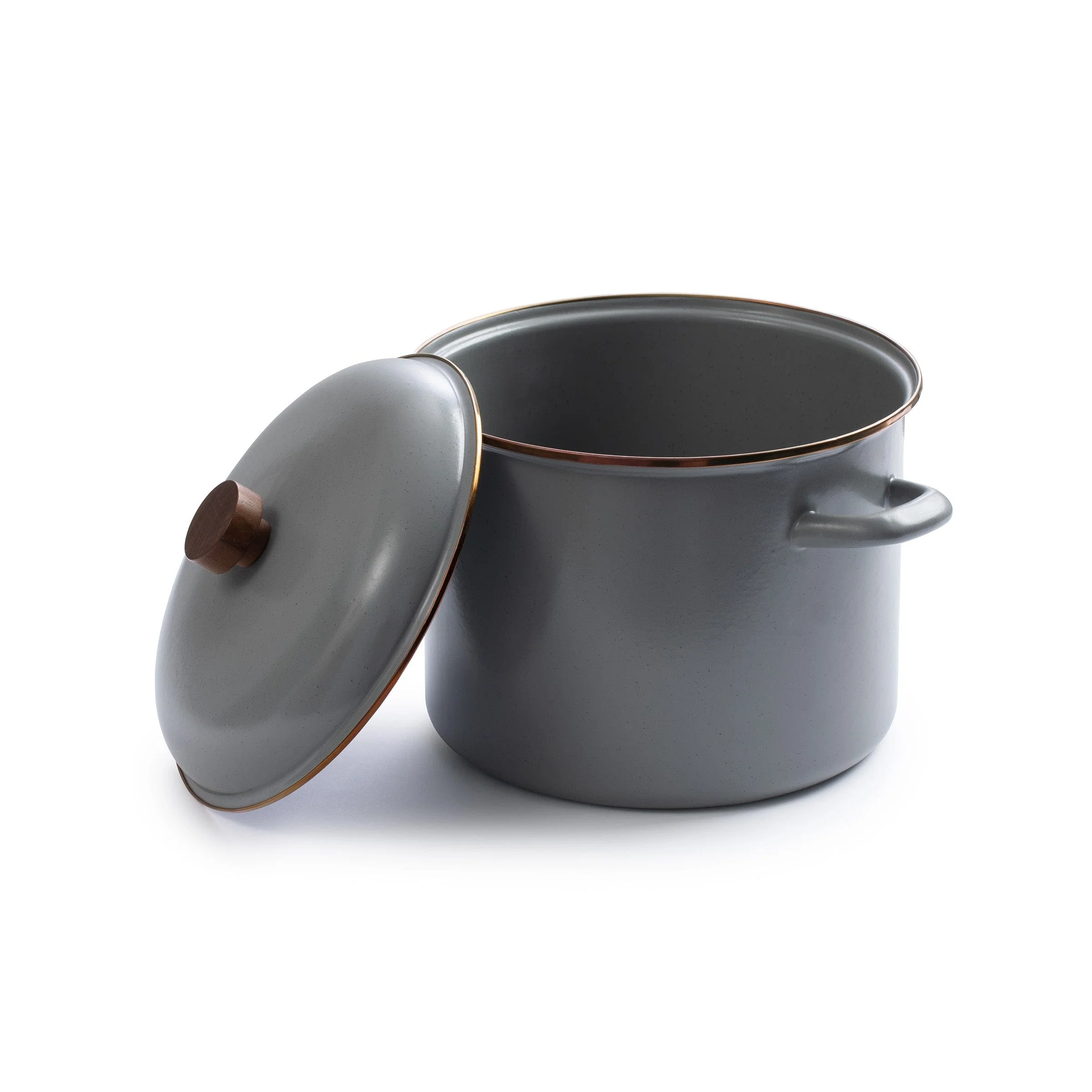 Enamel Stock Pot Slate Gray Indoor/Outdoor - Image 2