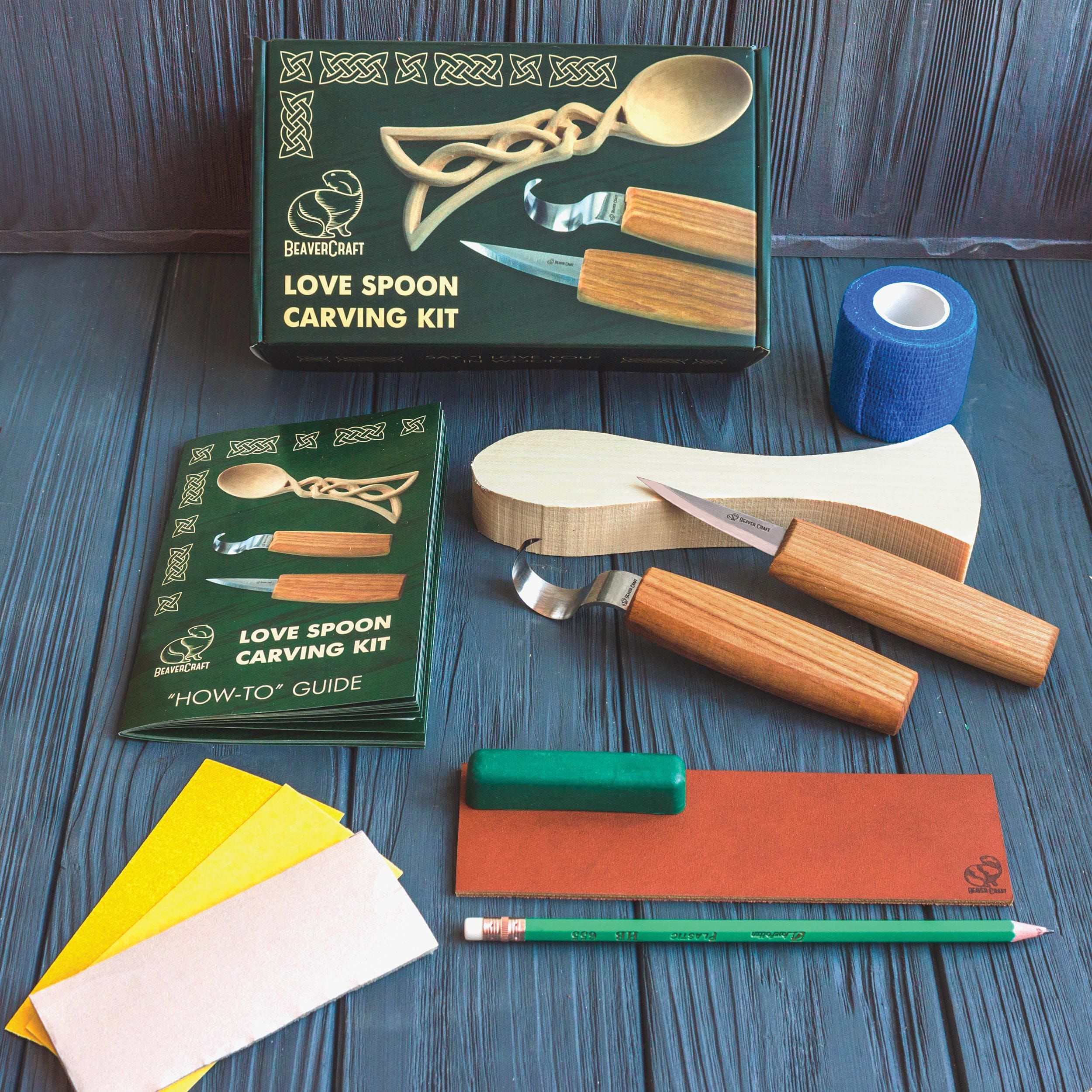 Celtic Love Spoon Carving Kit - Image 4