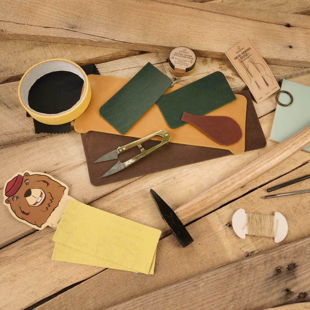 Wallet Leather Crafting Kit - Forest Brown - Image 3