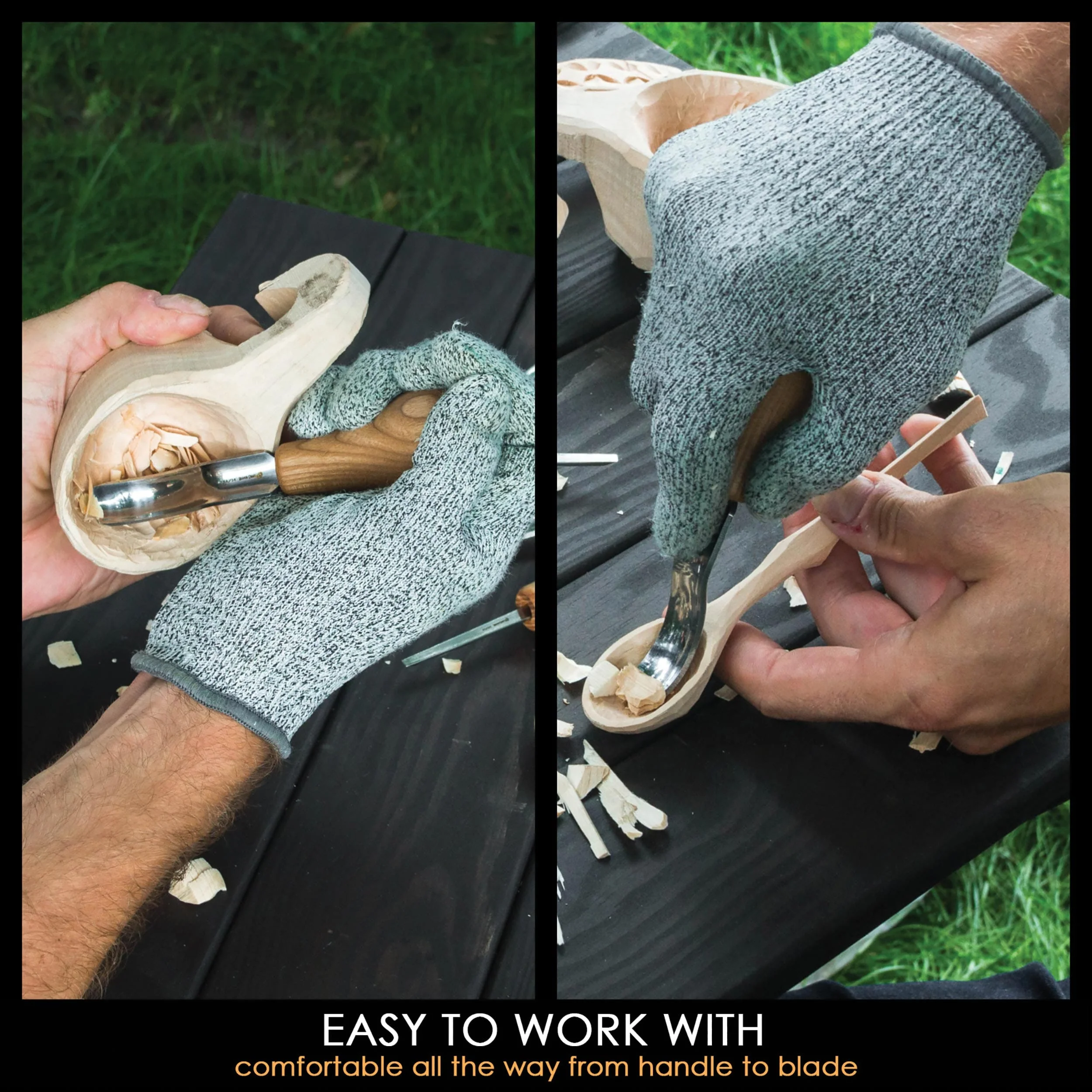 Wood Carving Palm Chisels - 6 Piece - Image 4