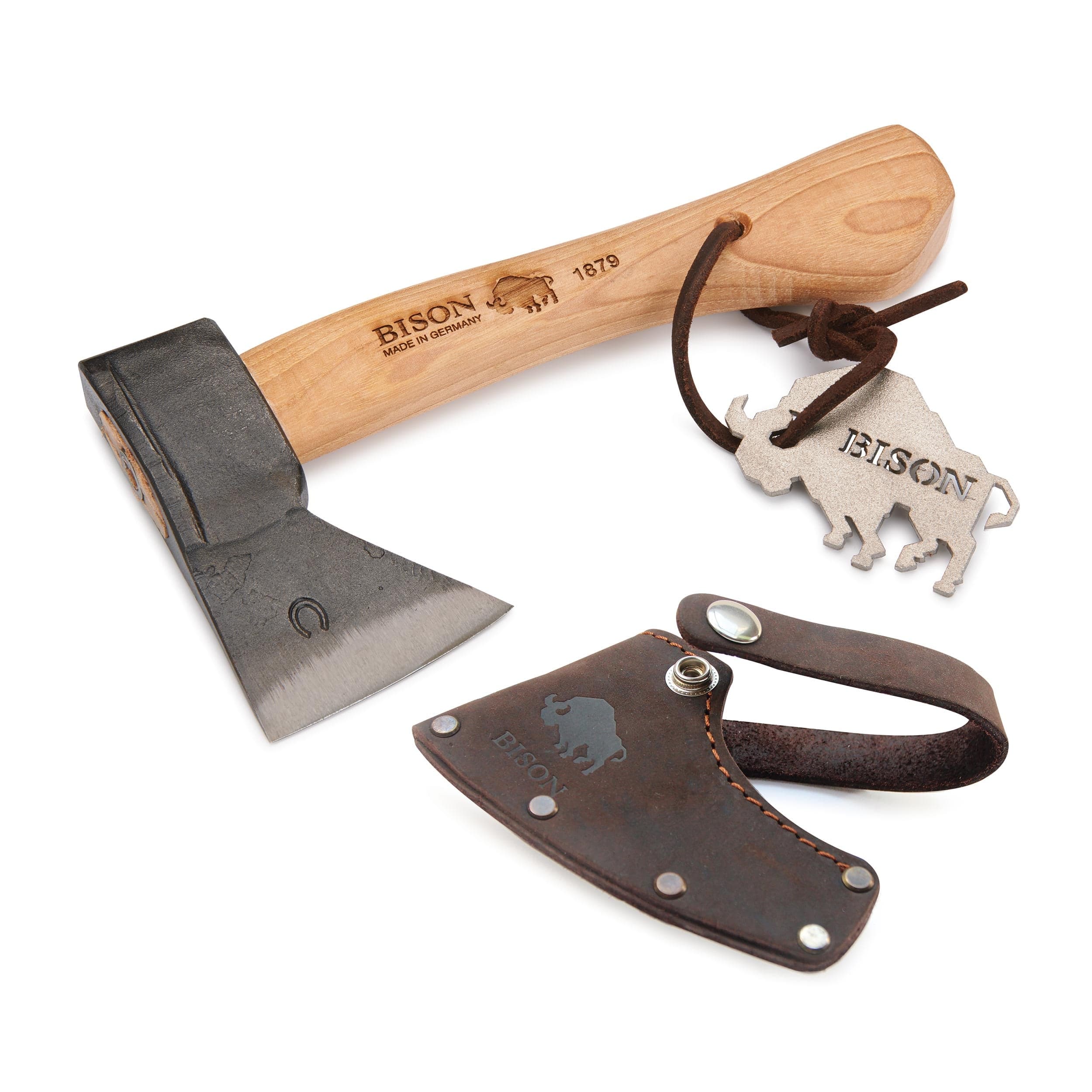 Trekking Hatchet with Leather Sheath - 9.44" OL - Image 2