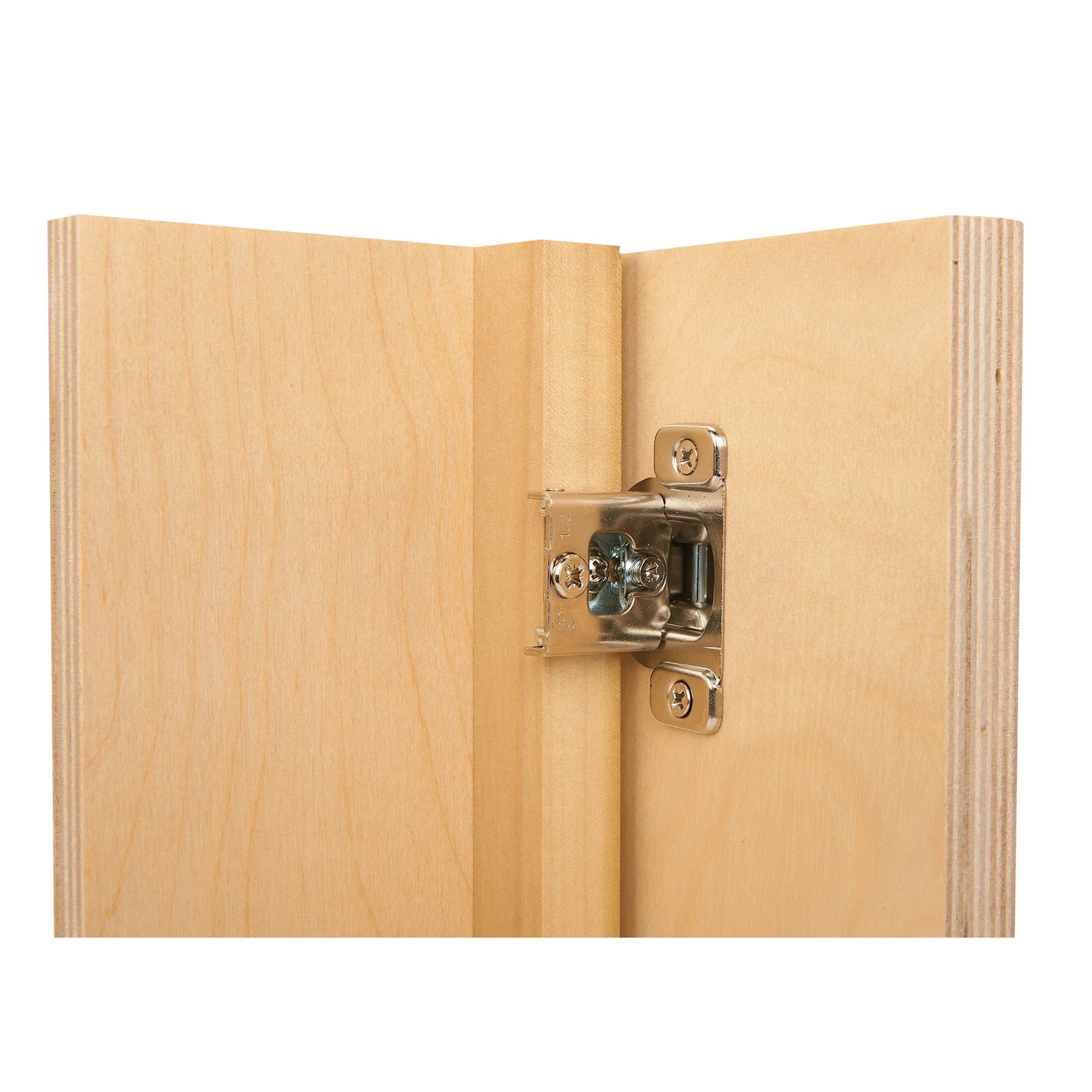 Compact 1/2" Edge Mount Cabinet Hinge - 1/2" Overlay - 1 Pair