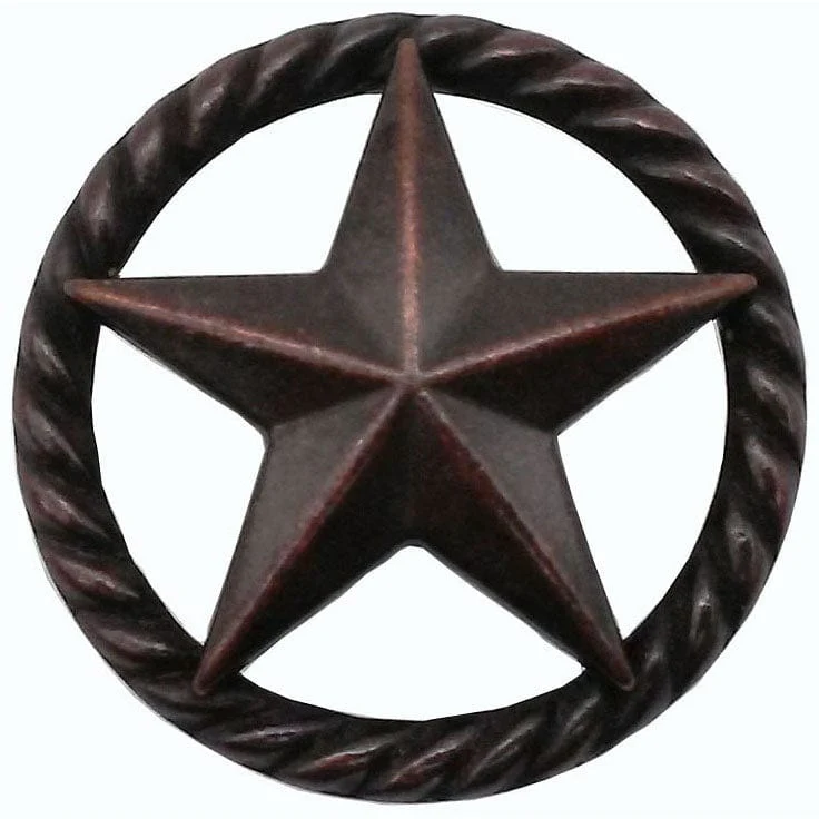 3-D Star with Narrow Rope, Oil Rubbed Bronze
