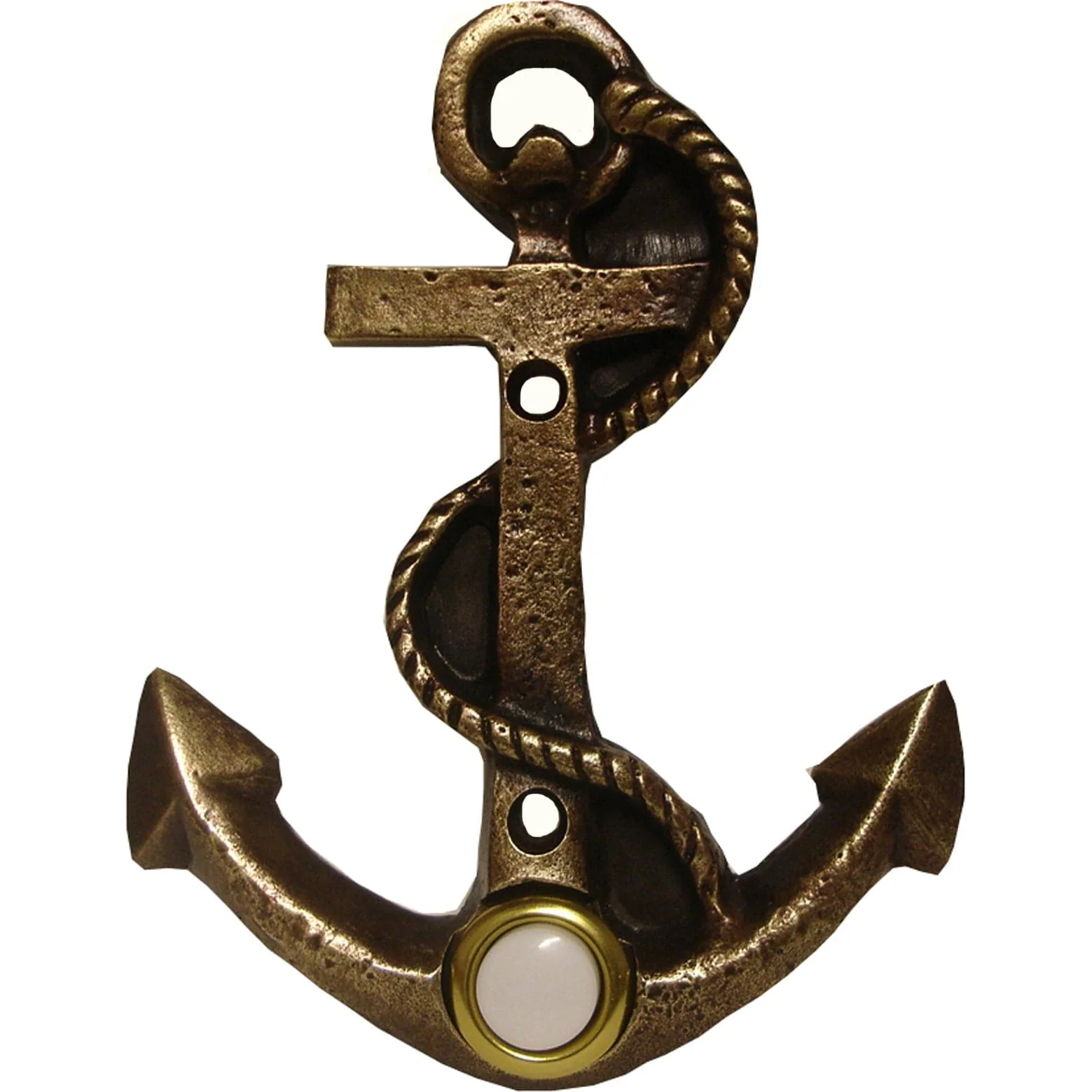 Anchor Door Bell, Antique Brass, Model 923AB