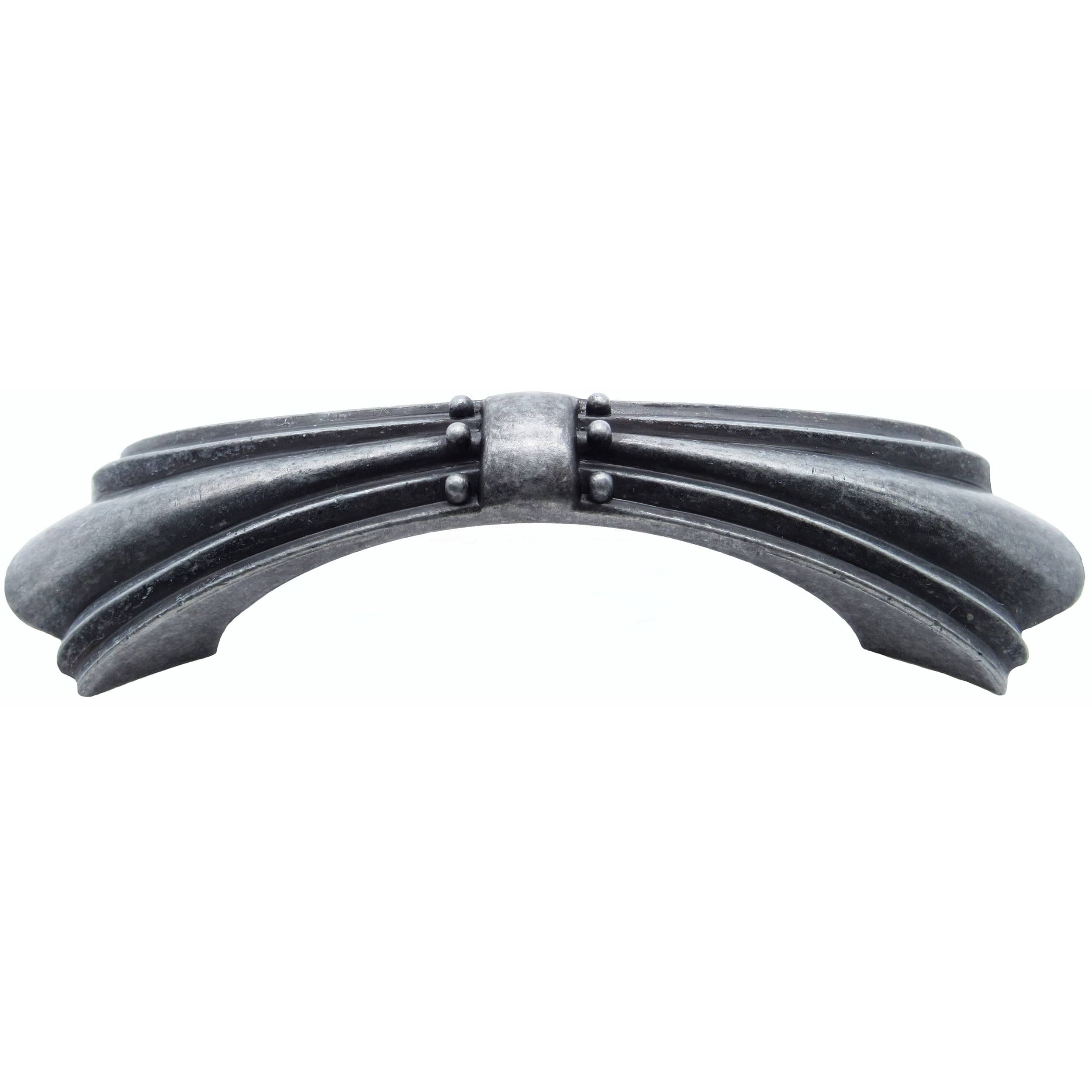 Beaded Elegance Dual Mount 3" or 3-3/4" Center Arched Pull Pewter Oxide