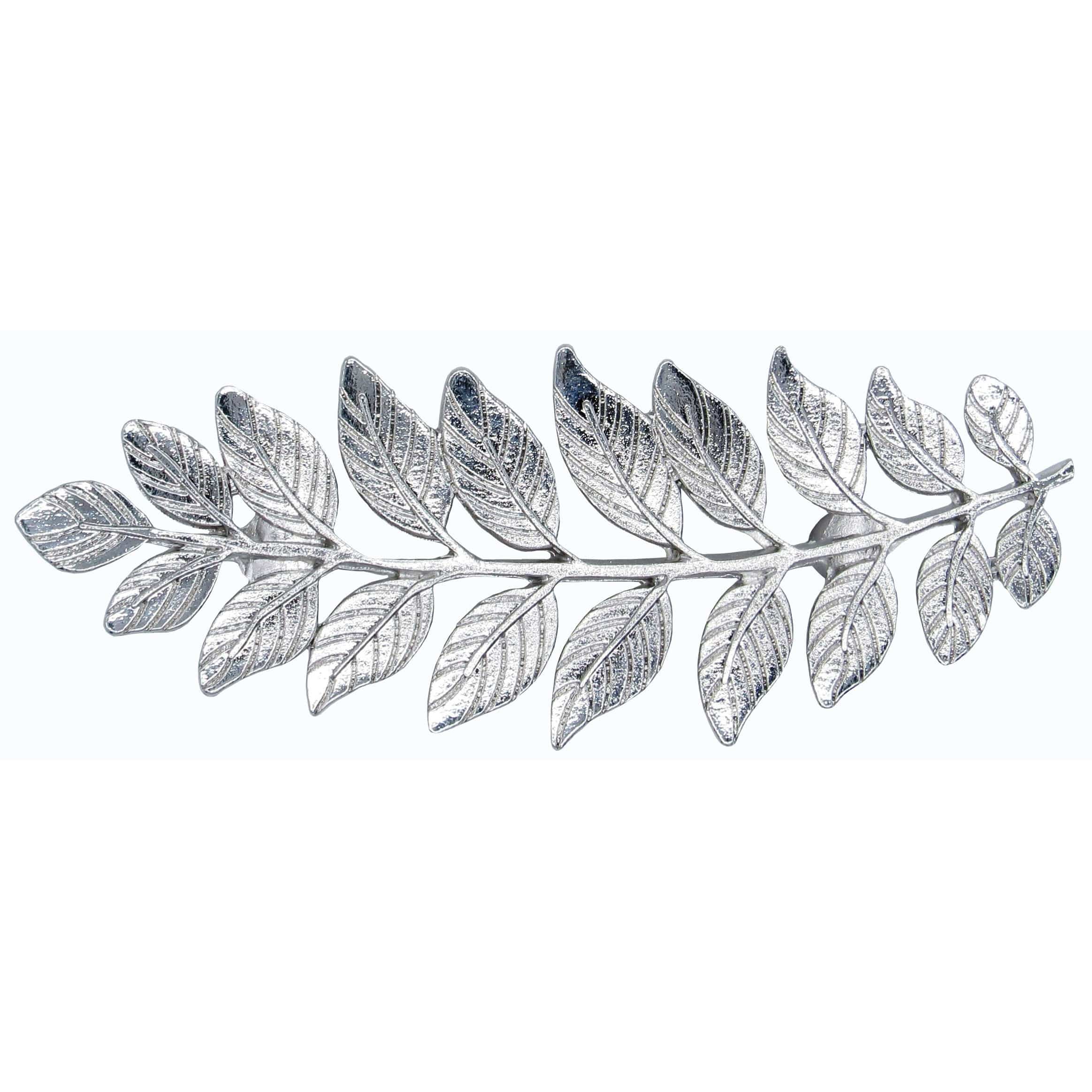 Fern Leaf Pull 2-15/16" Center Nickel
