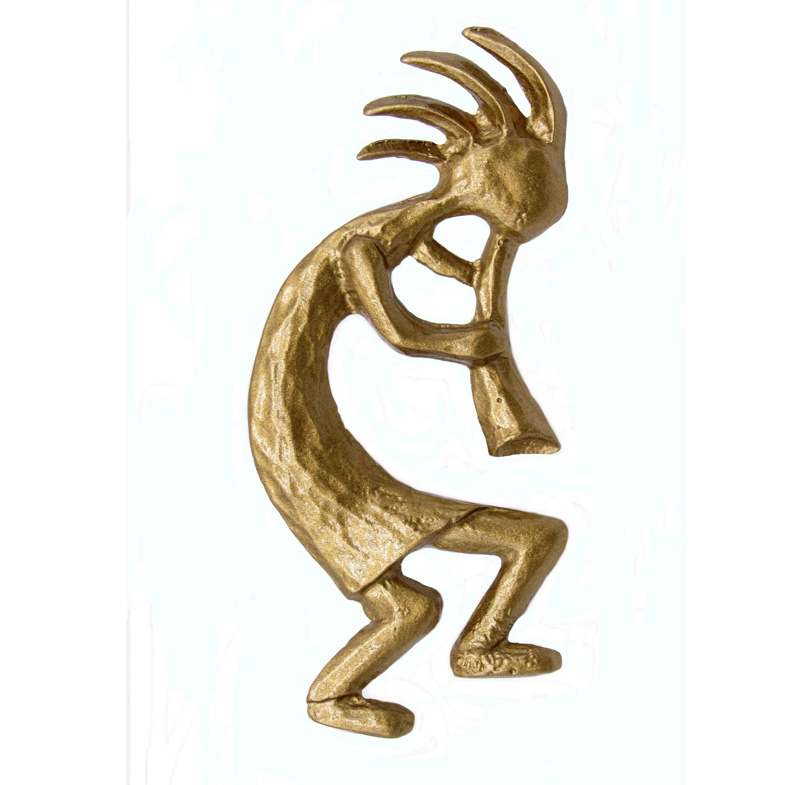 Kokopelli Right Facing Knob, Lux Gold