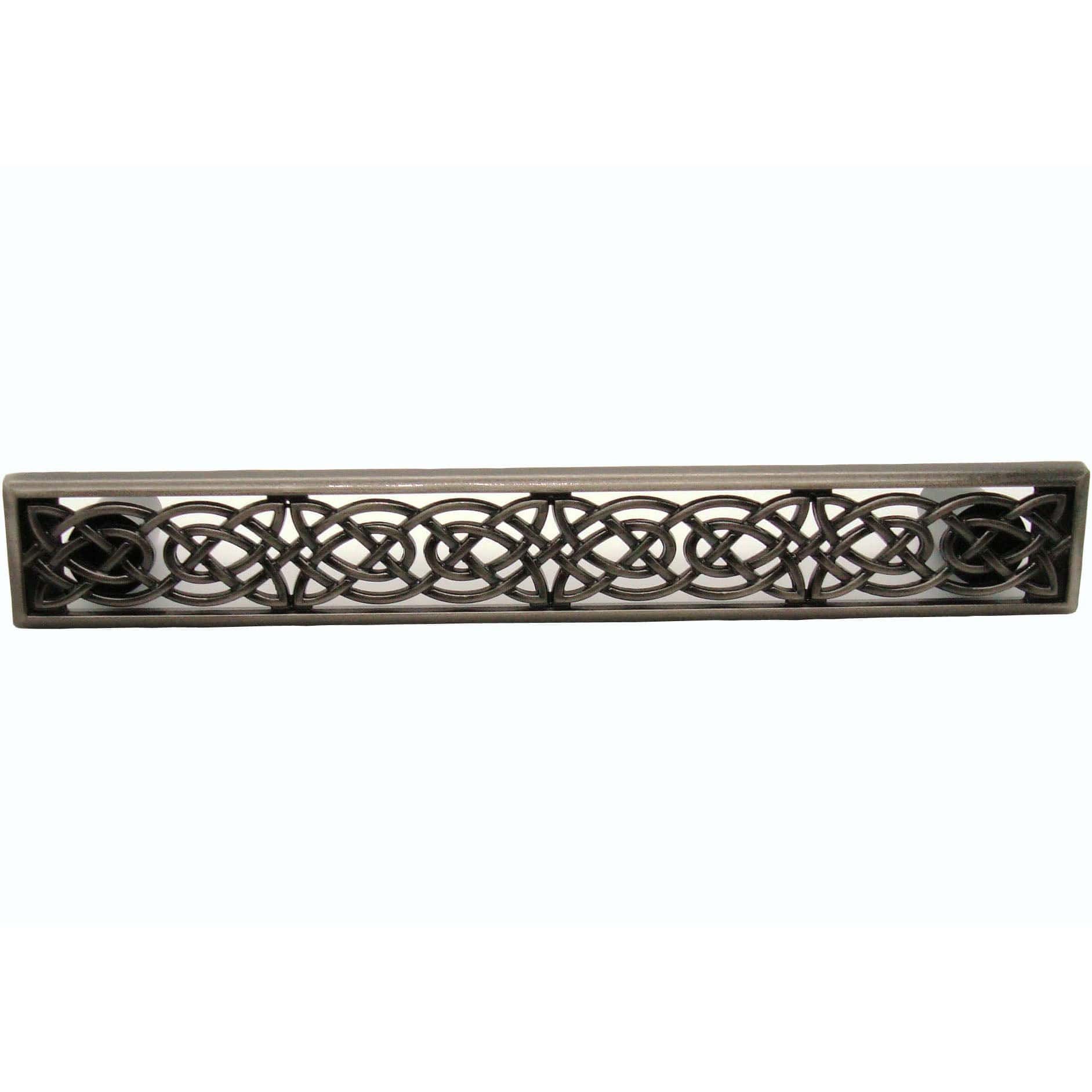 Large Celtic Style Pull, Satin Nickel Oxide