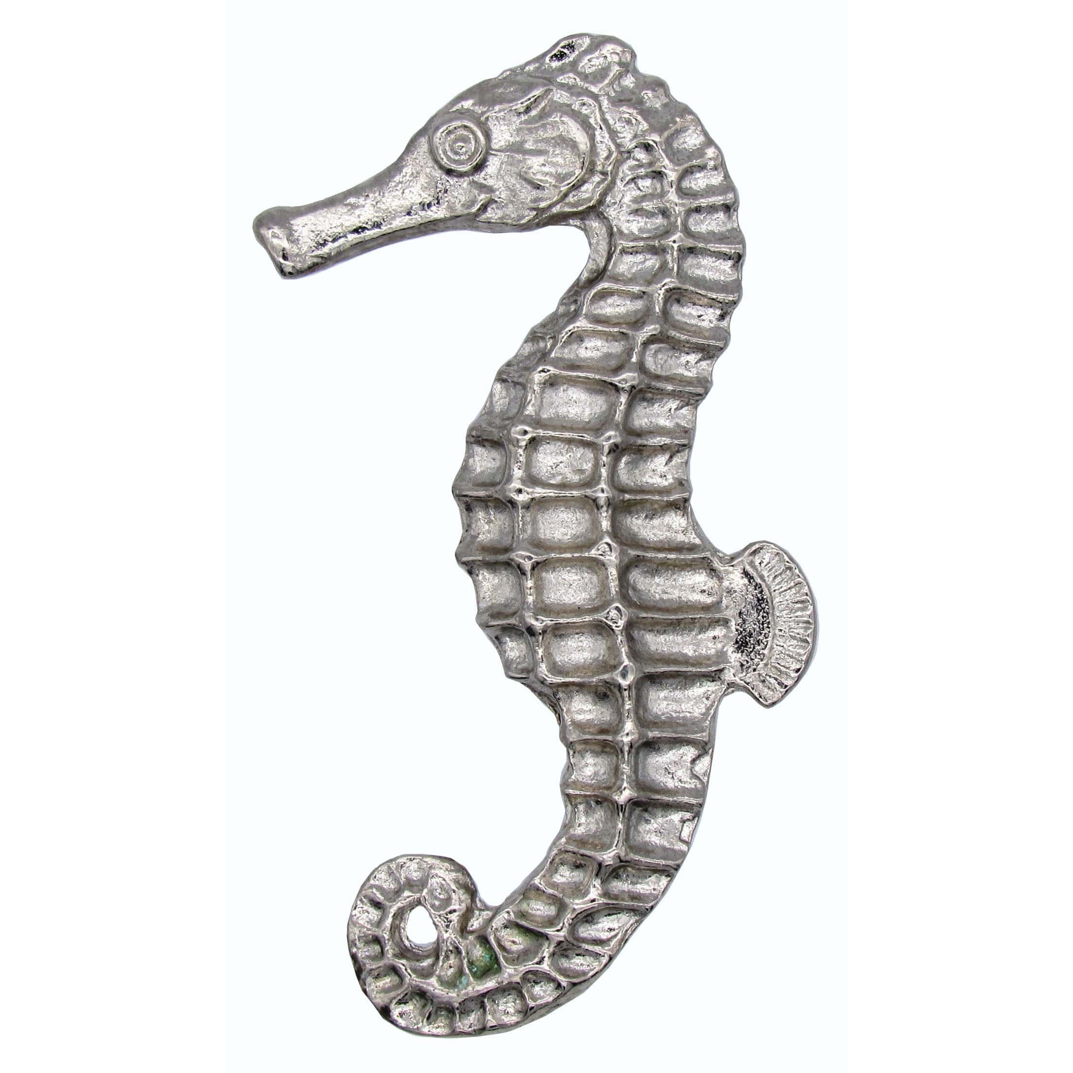 Large Seahorse Knob, Left, Nickel, Model 235N