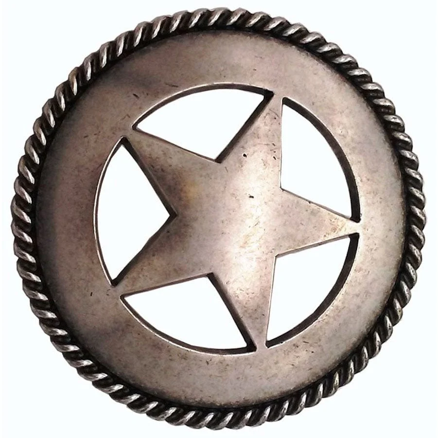 Large Star with Rope Pull, Old Silver