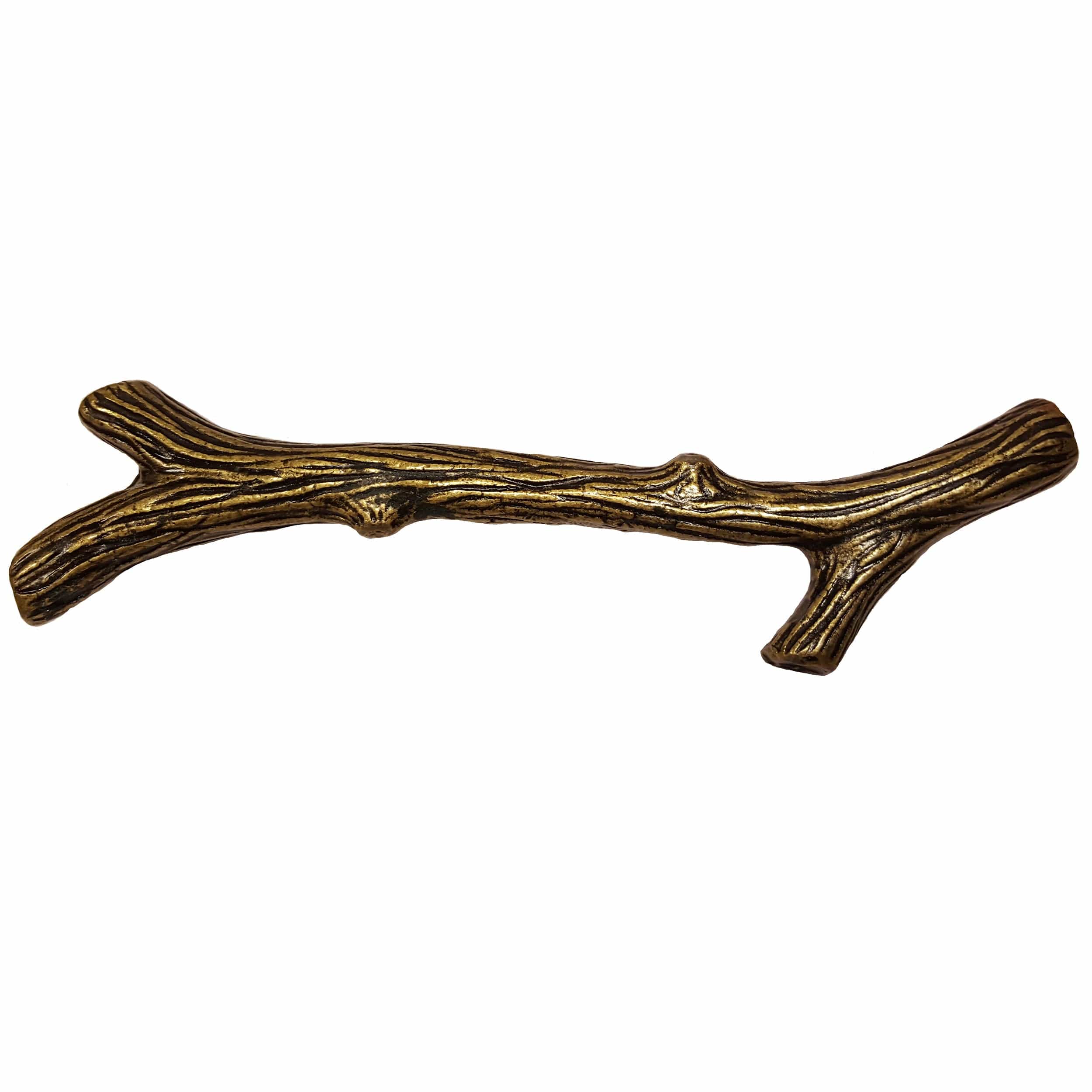 Large Twig Pull, Brass Oxide