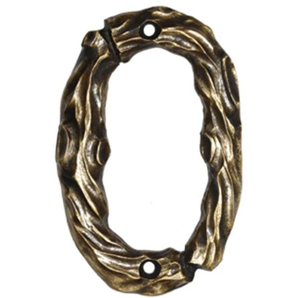 LHN0-N Log House Number Zero, Nickel, 1 piece
