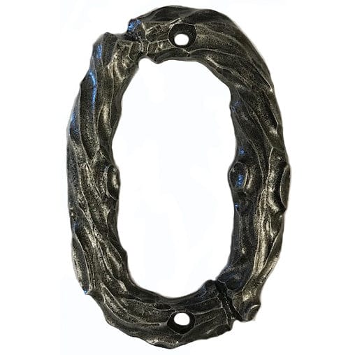 LHN0-P Log House Number Zero, Pewter, 1 piece