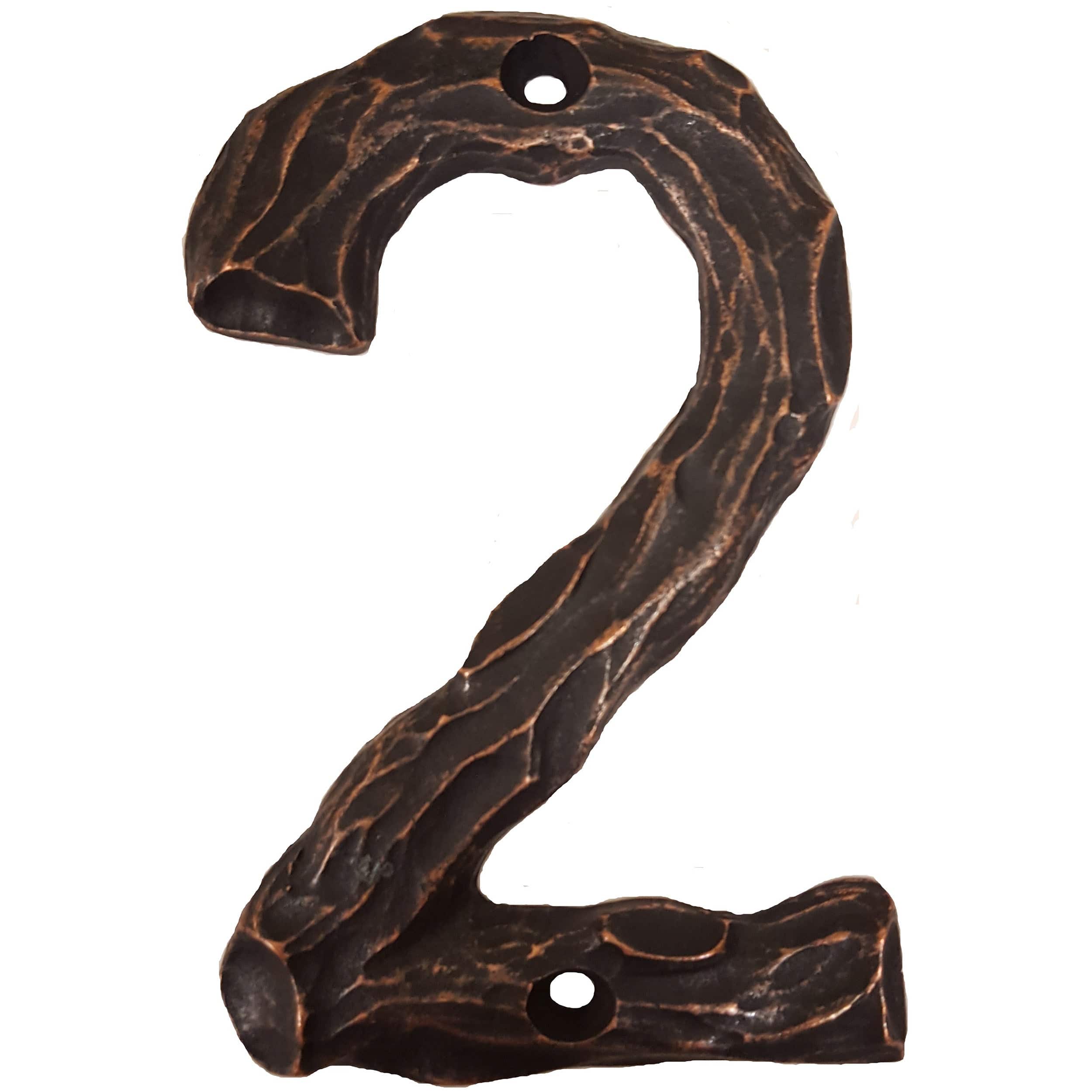 LHN2-ORB Log House Number 2, Oil Rubbed Bronze, 1 piece