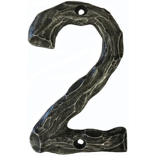 LHN2-P Log House Number 2, Pewter, 1 piece
