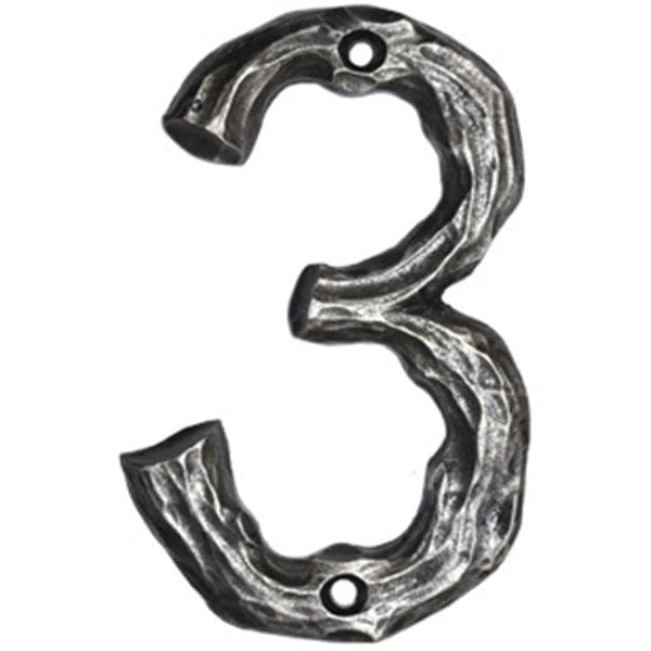 LHN3-N Log House Number 3, Nickel, 1 piece