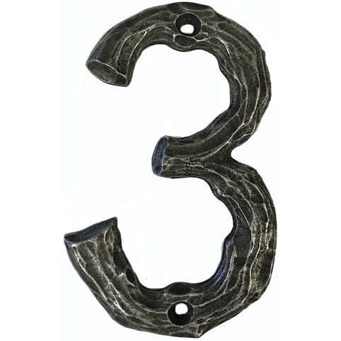 LHN3-P Log House Number 3, Pewter, 1 piece