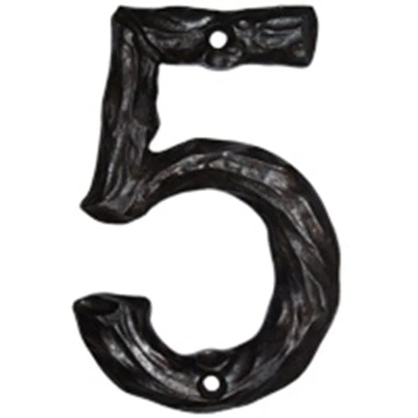 LHN5-N Log House Number 5, Nickel, 1 piece