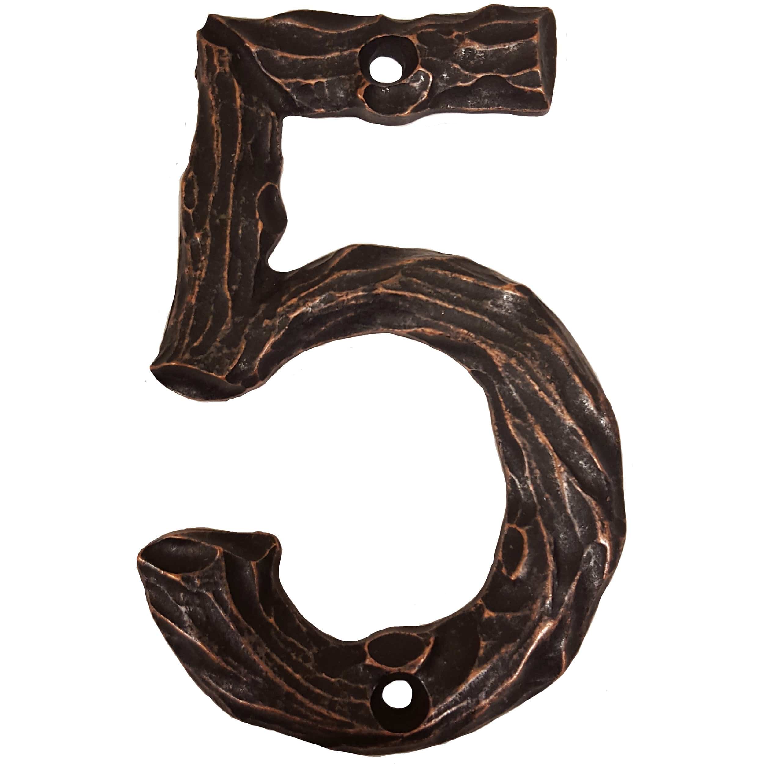 LHN5-ORB Log House Number 5, Oil Rubbed Bronze, 1 piece
