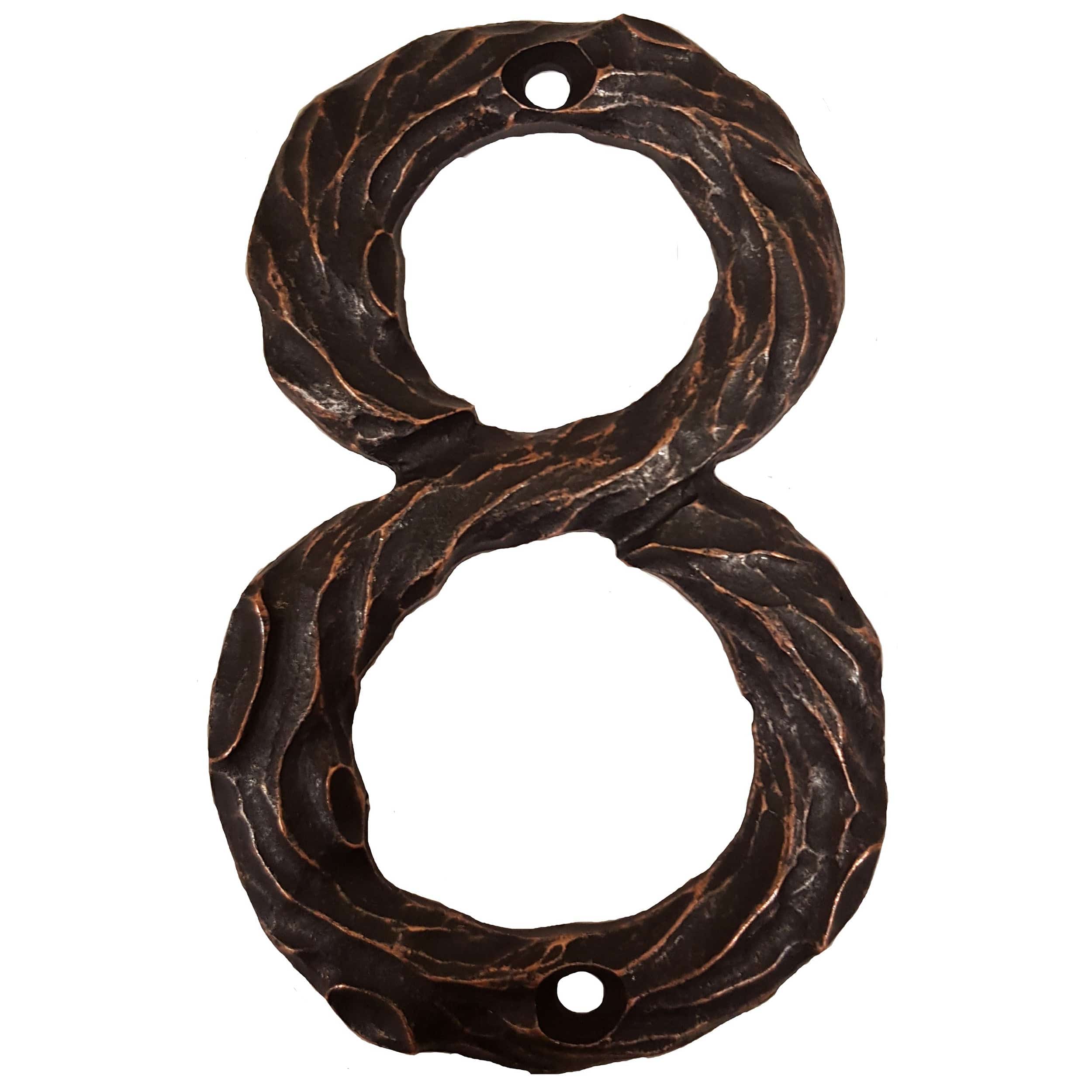LHN8-ORB Log House Number 8, Oil Rubbed Bronze, 1 piece