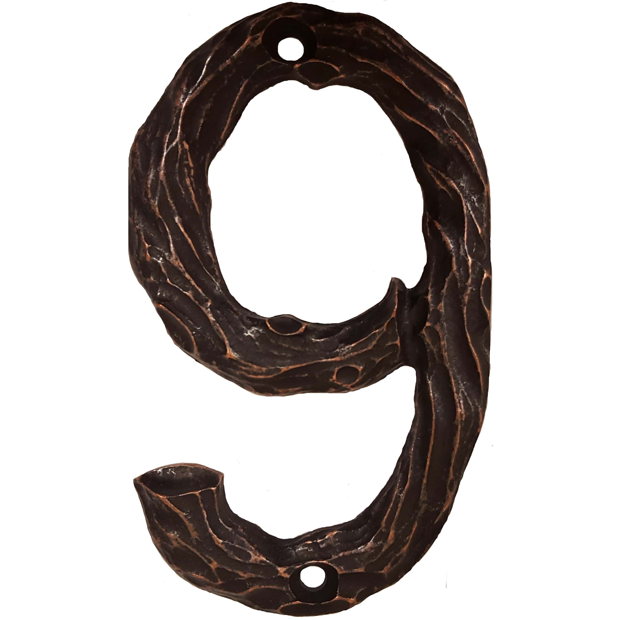 LHN9-ORB Log House Number 9, Oil Rubbed Bronze, 1 piece