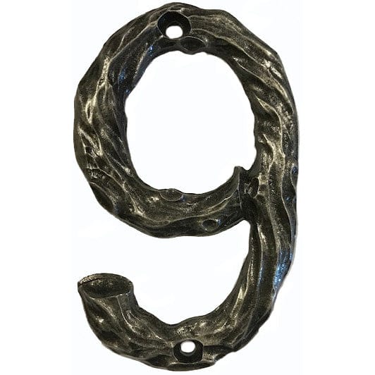 LHN9-P Log House Number 9, Pewter, 1 piece