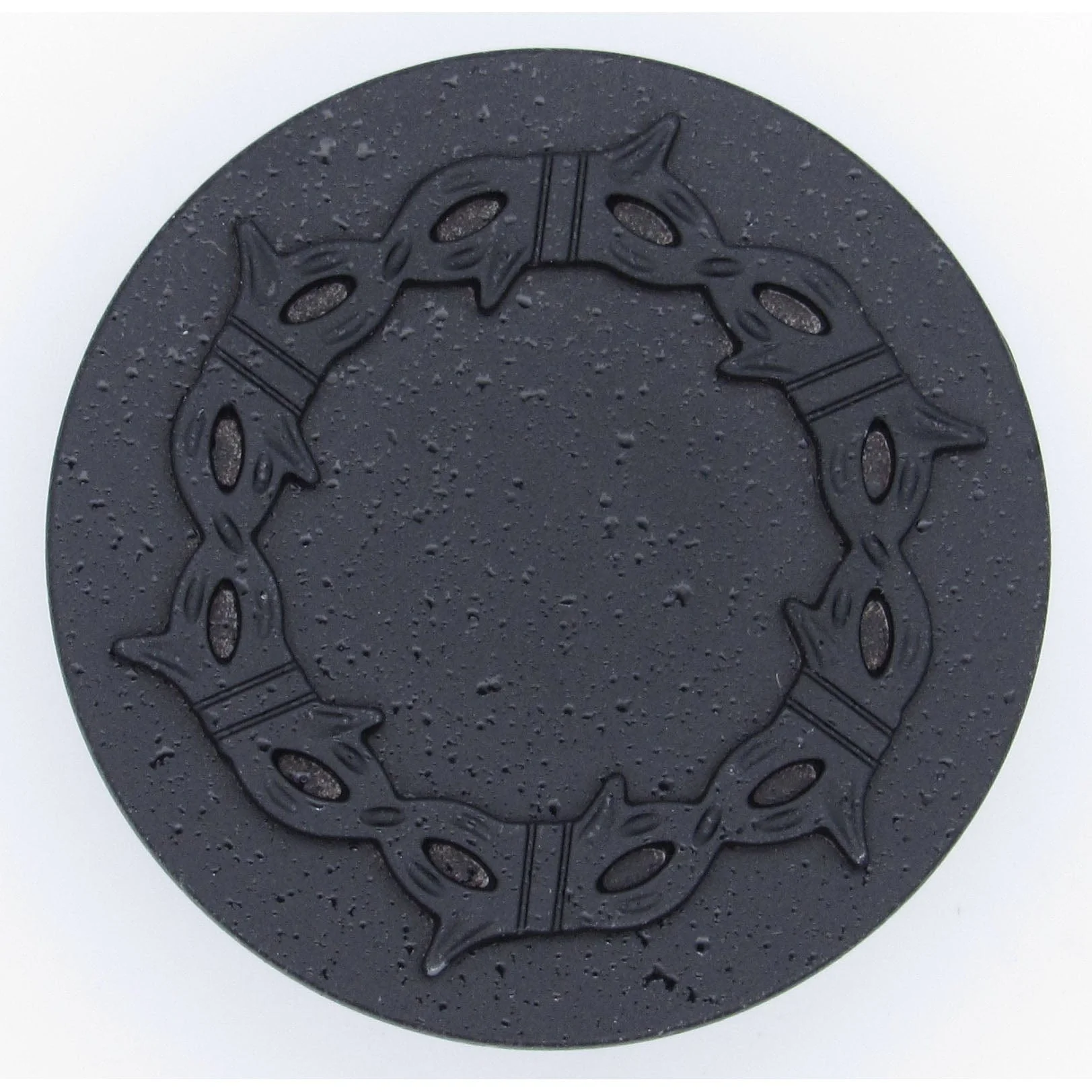 Round Knob with Barbed Wire, Matte Black