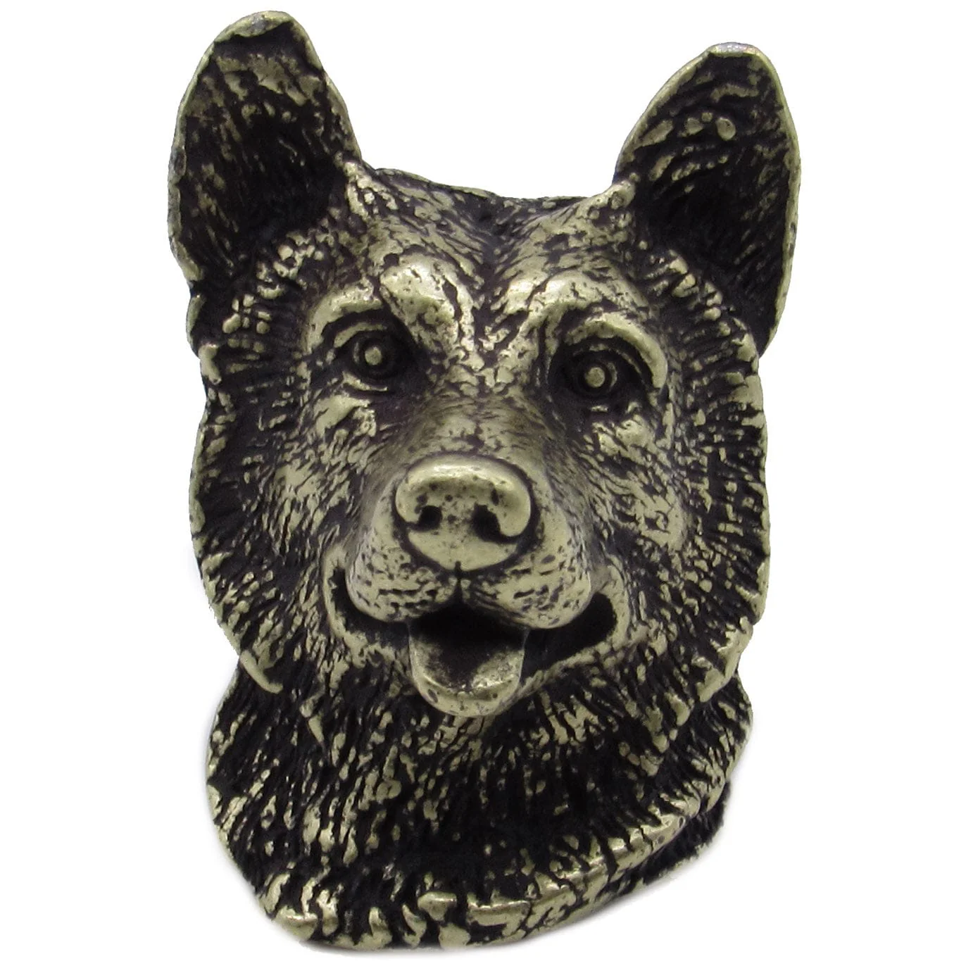 Siberian Husky Knob Brass Oxide