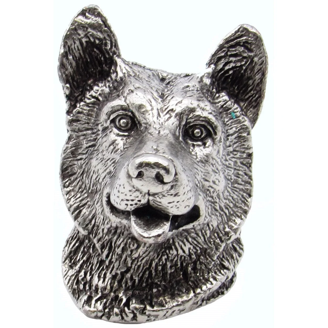 Siberian Husky Knob Pewter Oxide