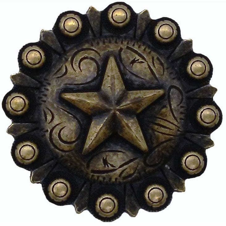 Star Conch Knob, Brass Oxide