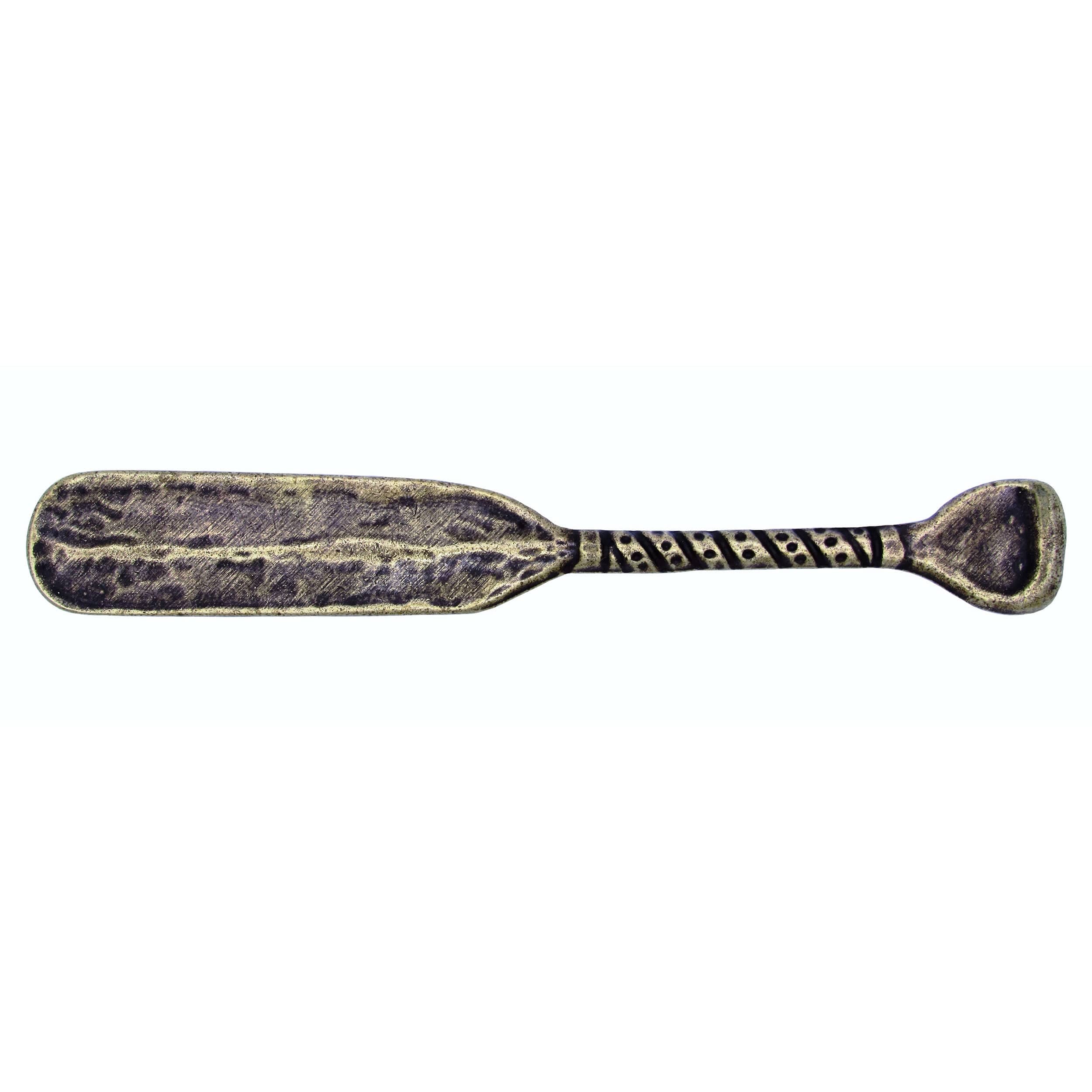 Wrapped Handle Canoe Paddle Pull, Antique Brass, Model 277AB