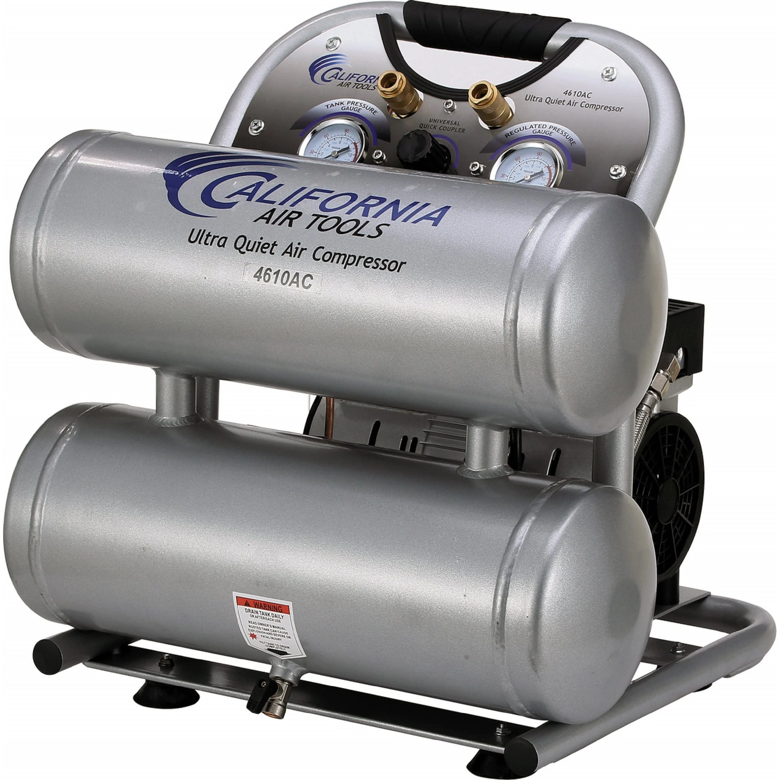 1HP 4.6 Gallon Oil-Free Twin Portable Aluminum Tank Air Compressor
