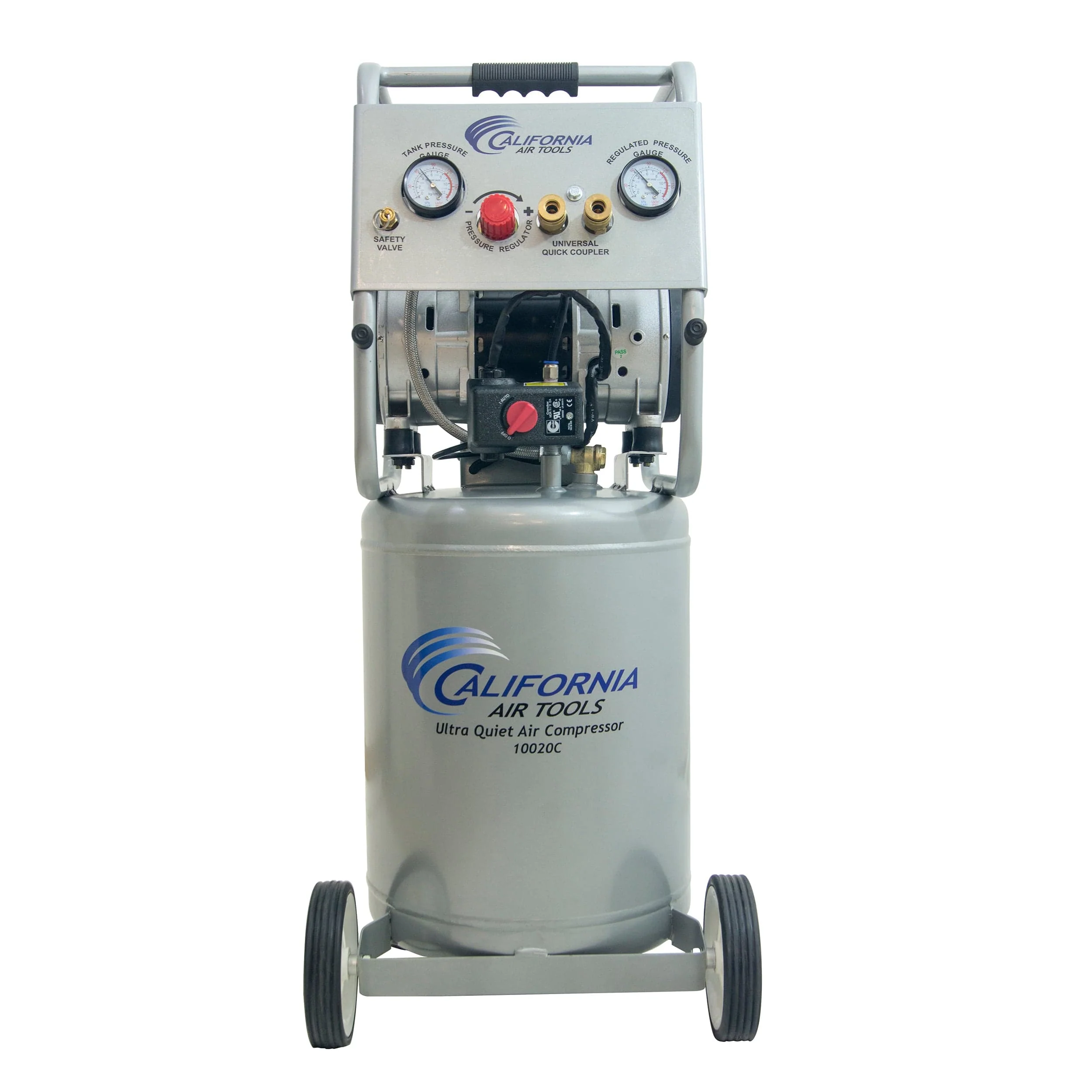 2HP 10 Gallon Oil-Free Steel Tank Air Compressor with Auto Drain Valve