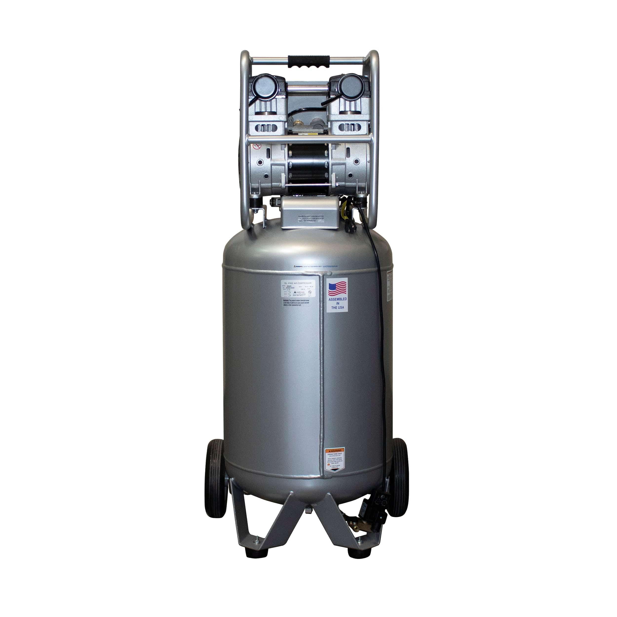 2HP 20 Gallon Oil-Free Steel Tank Air Compressor with Auto Drain Valve - Image 3