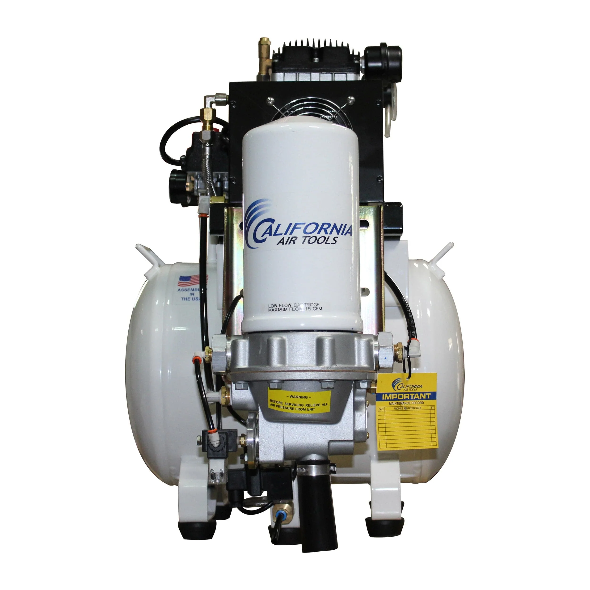 2HP 220V 10 Gallon Oil-Free Steel Tank Air Compressor with Air Drying System - Image 2