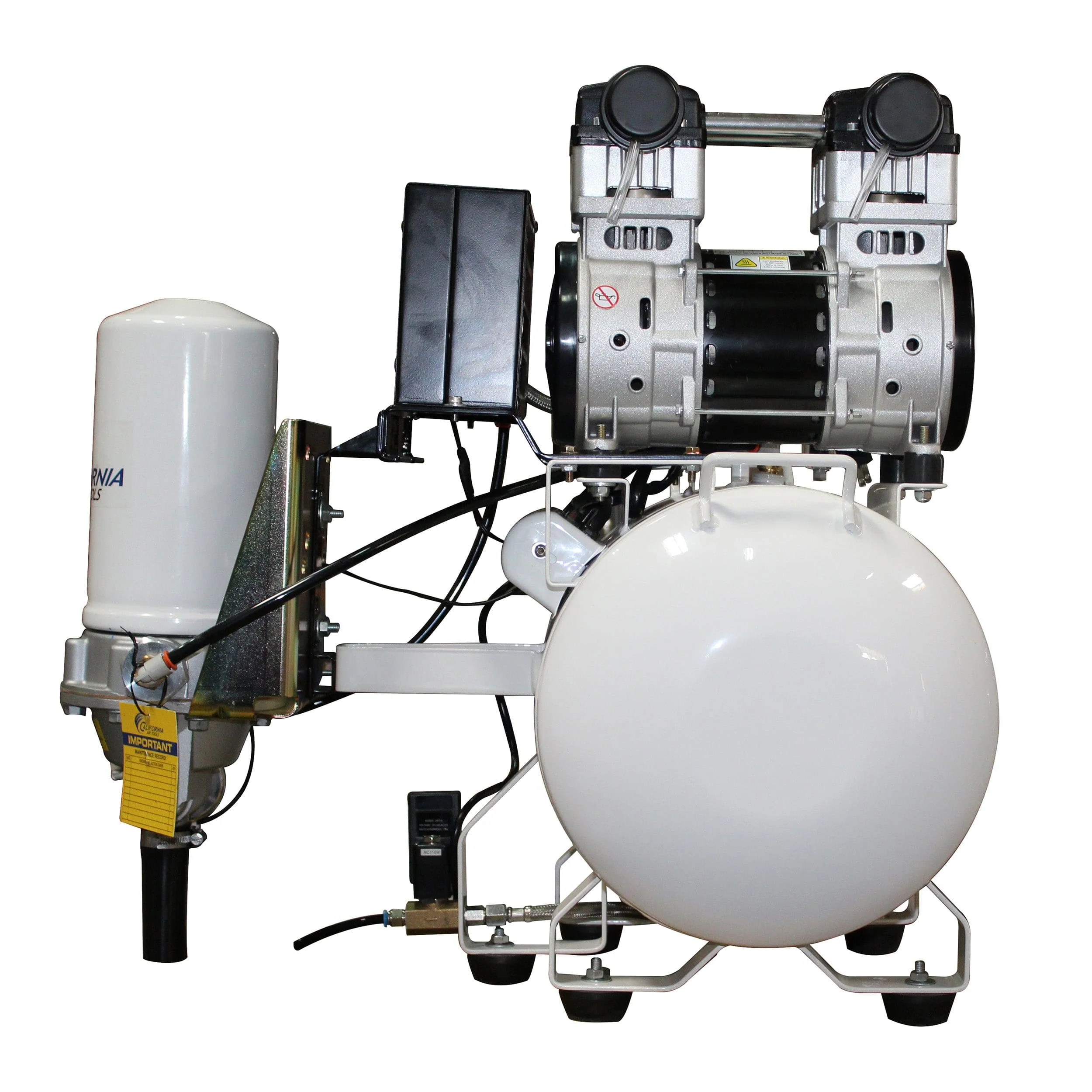 2HP 220V 10 Gallon Oil-Free Steel Tank Air Compressor with Air Drying System - Image 3